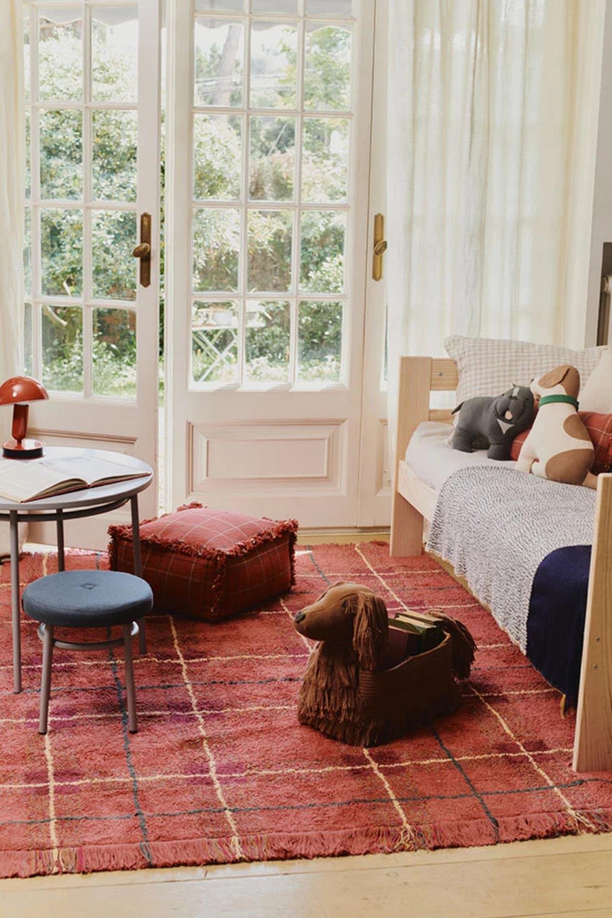 Lorena Canals Çocuk Odası Halısı, Tartan Vintage Red Çok Renkli
