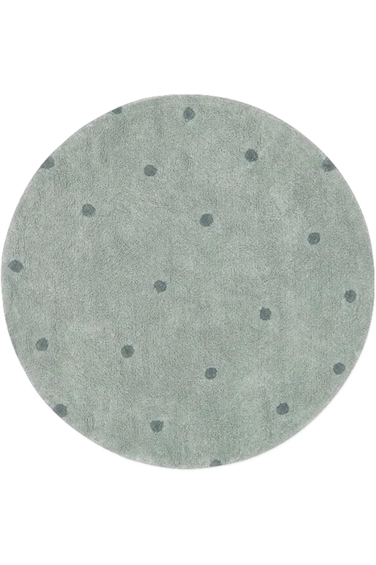 Lorena Canals / Halı, Round Dot Blue Sage Mavi
