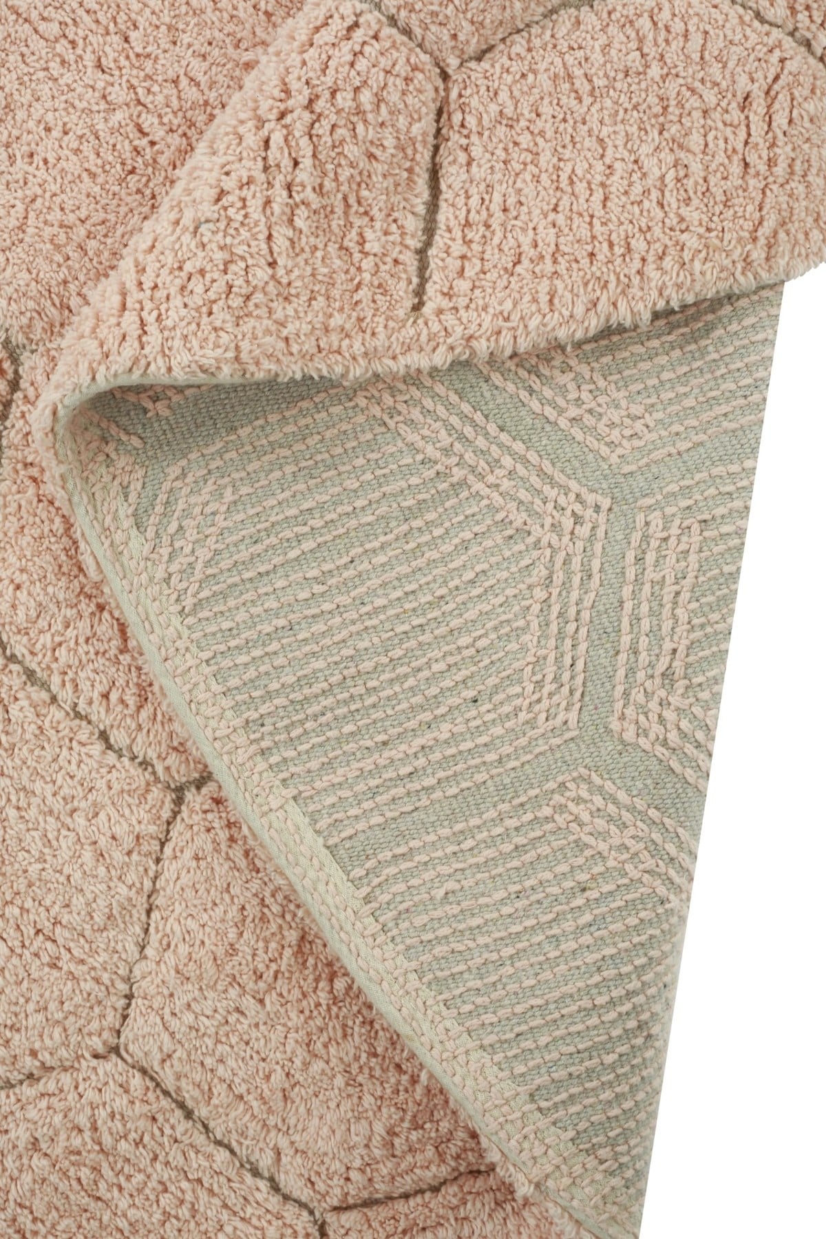 Lorena Canals / Halı, Round Honeycomb Rose Pembe