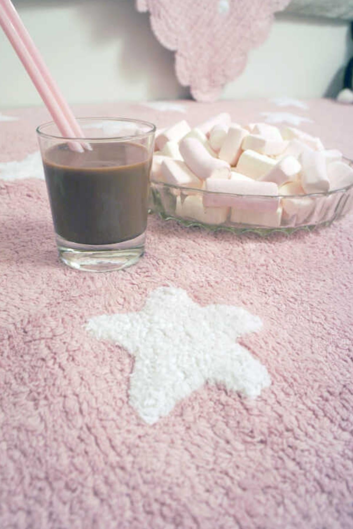 Lorena Canals / Halı, Stars Pink/White Std