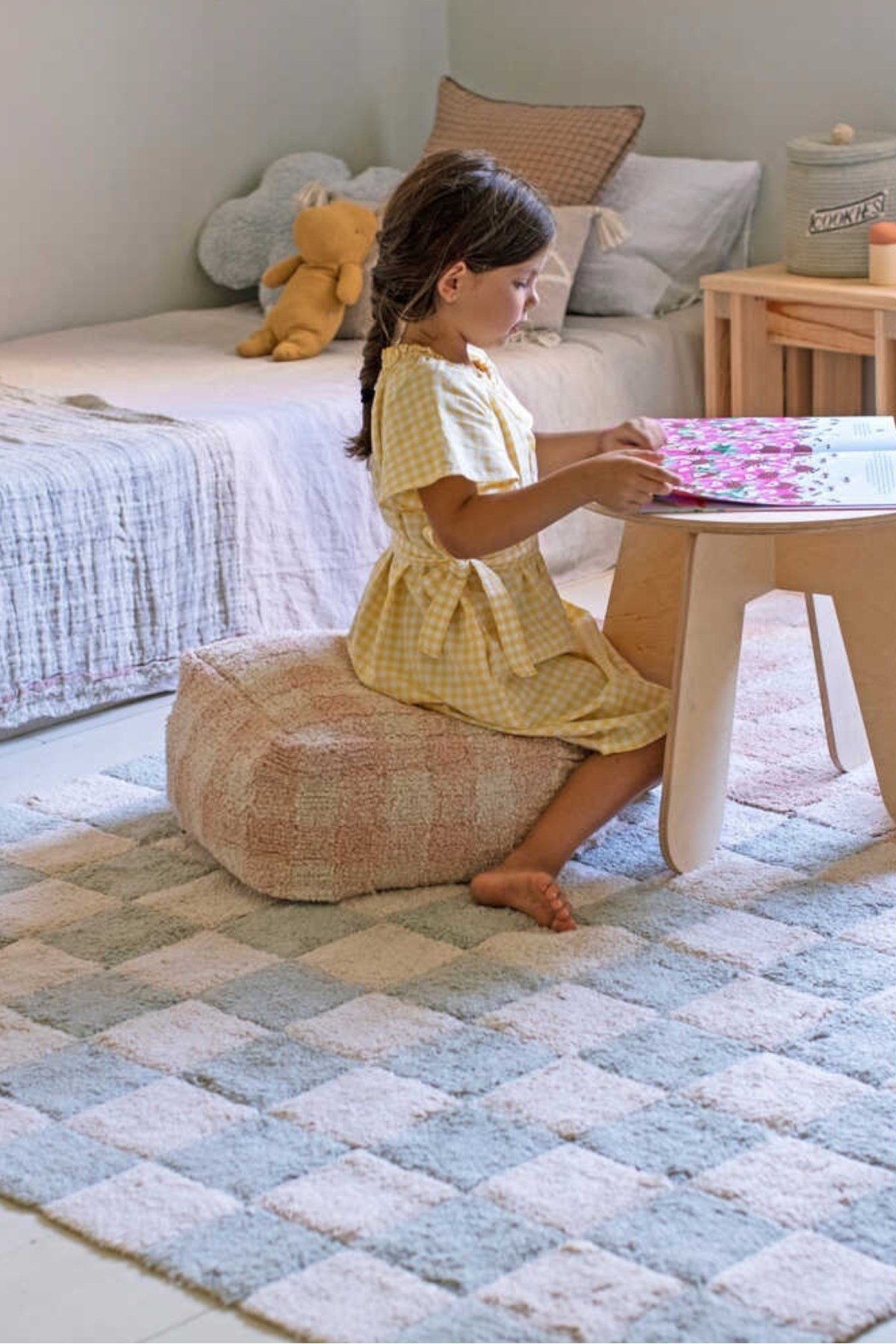 Lorena Canals / Puf, Vichy Rose Pembe