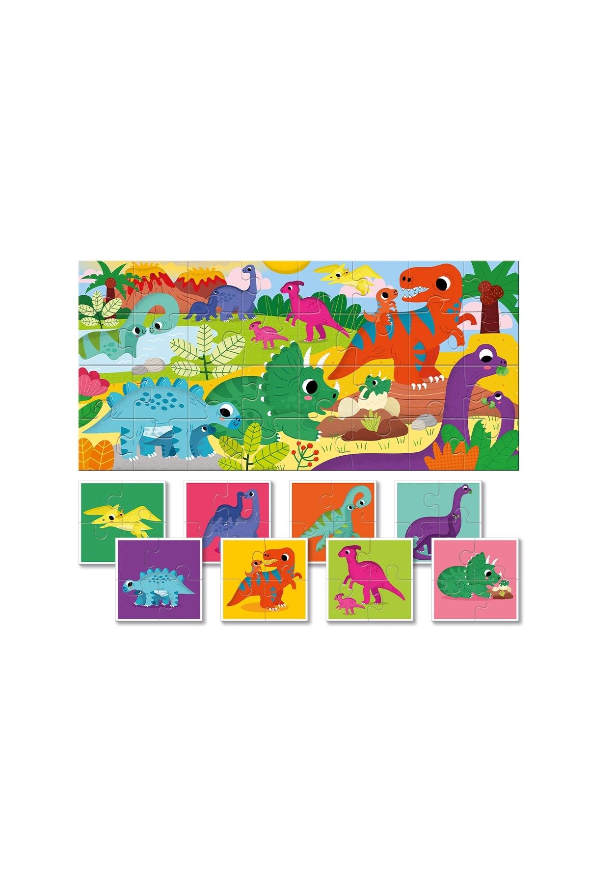 Ludattica /Dinosauri - Dinosaurs - Baby Puzzle Collection Çok Renkli