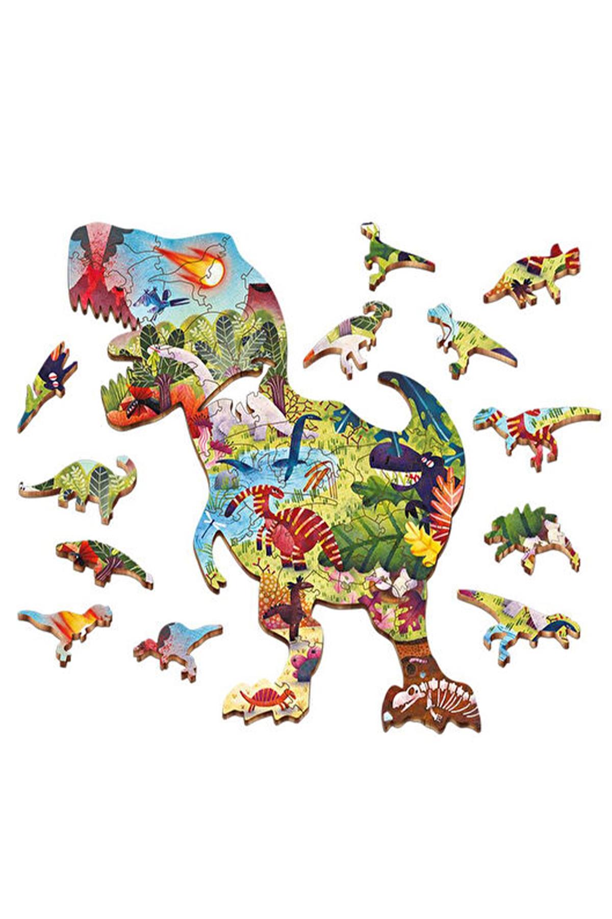 Ludattica / Dinosauri - Dinosaurs - Woody Puzzle Çok Renkli