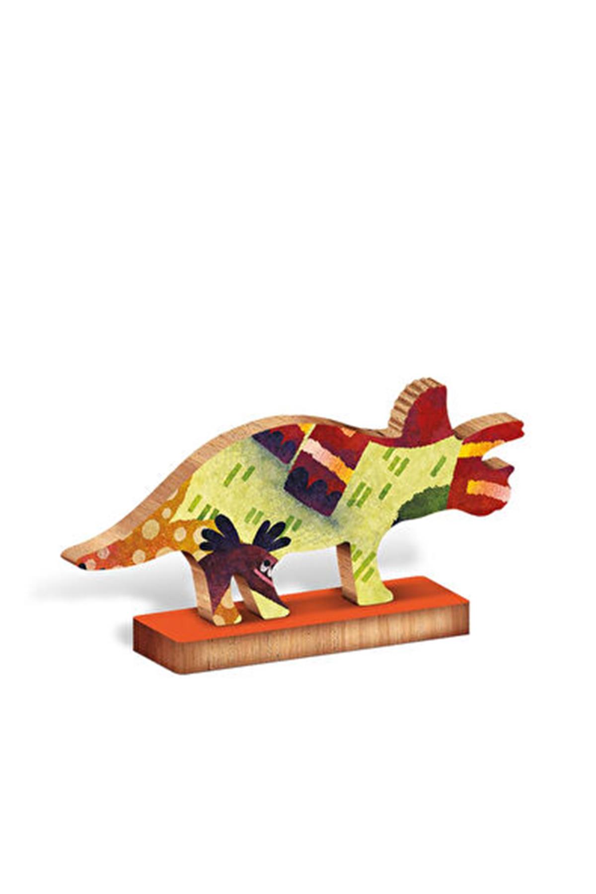 Ludattica / Dinosauri - Dinosaurs - Woody Puzzle Çok Renkli