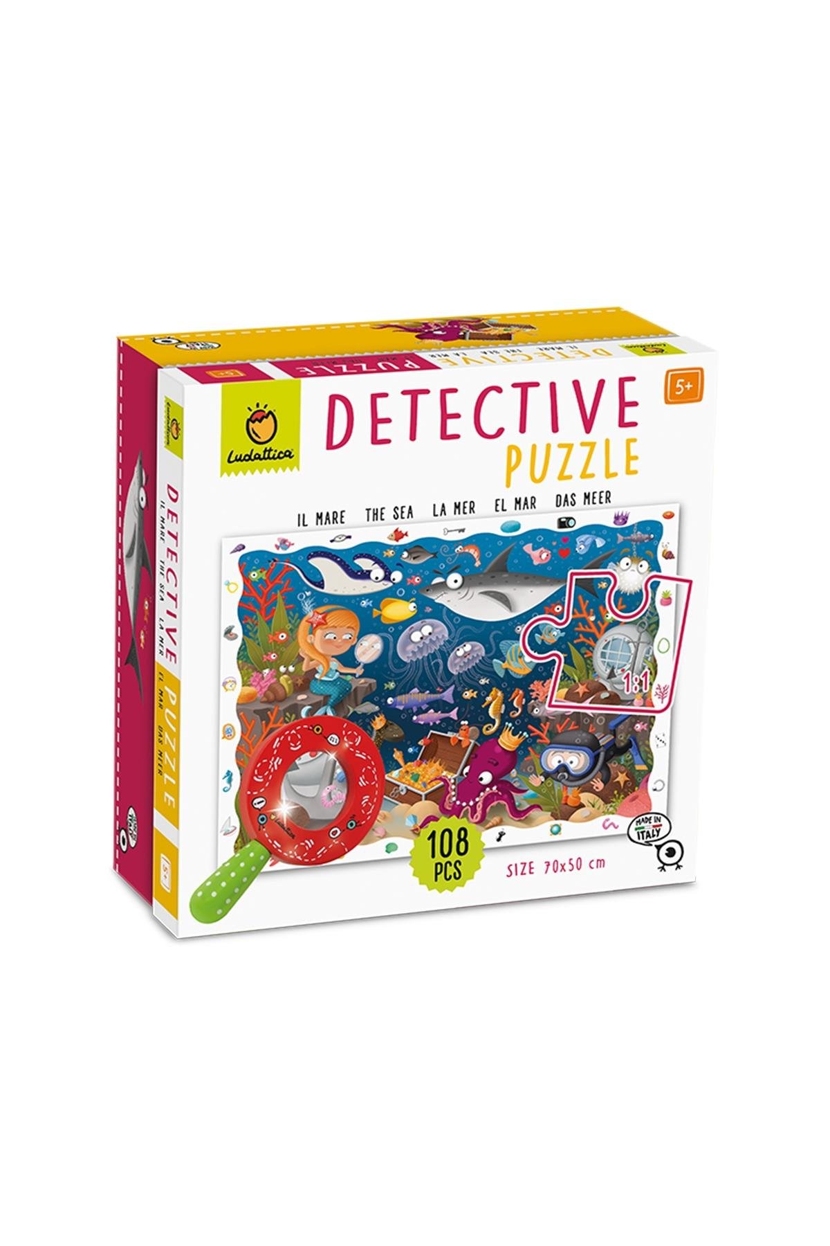 Ludattica /Il Mare - The Sea - Detective Puzzle Çok Renkli