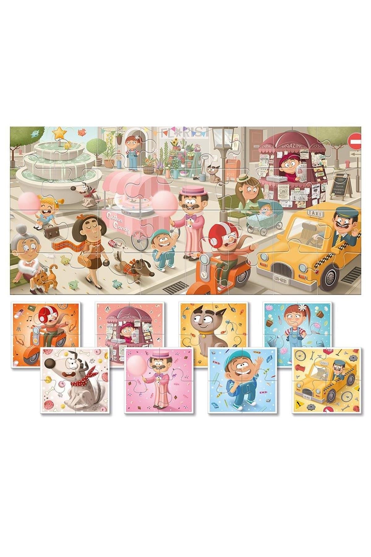 Ludattica / La Citta - The City - Baby Puzzle Collection Çok Renkli