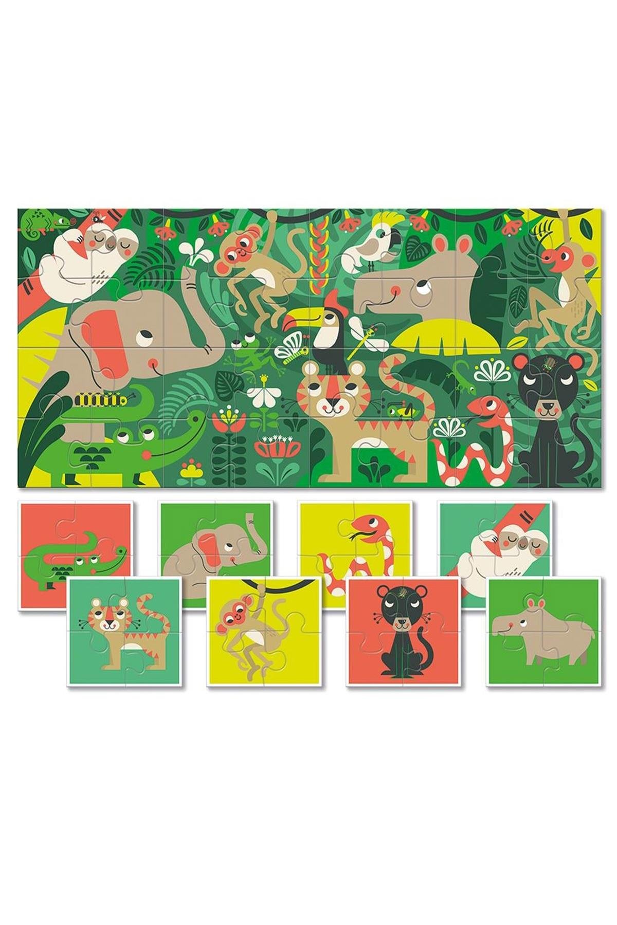 Ludattica / La Giungla - The Jungle - Baby Puzzle Collection Çok Renkli