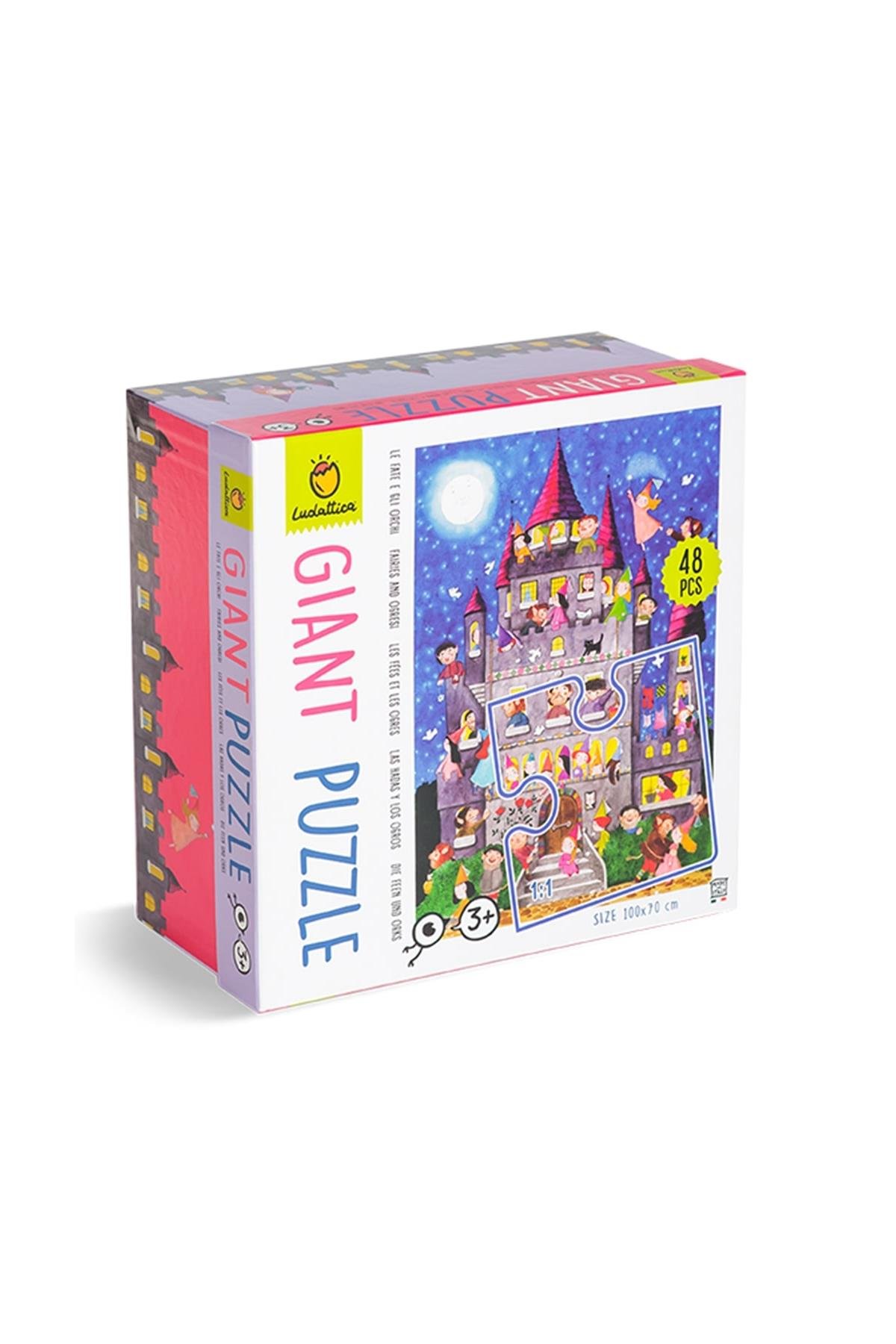 Ludattica /Le Fate E Gli Orchi - Fairies And Orcs Giant Puzzl Çok Renkli