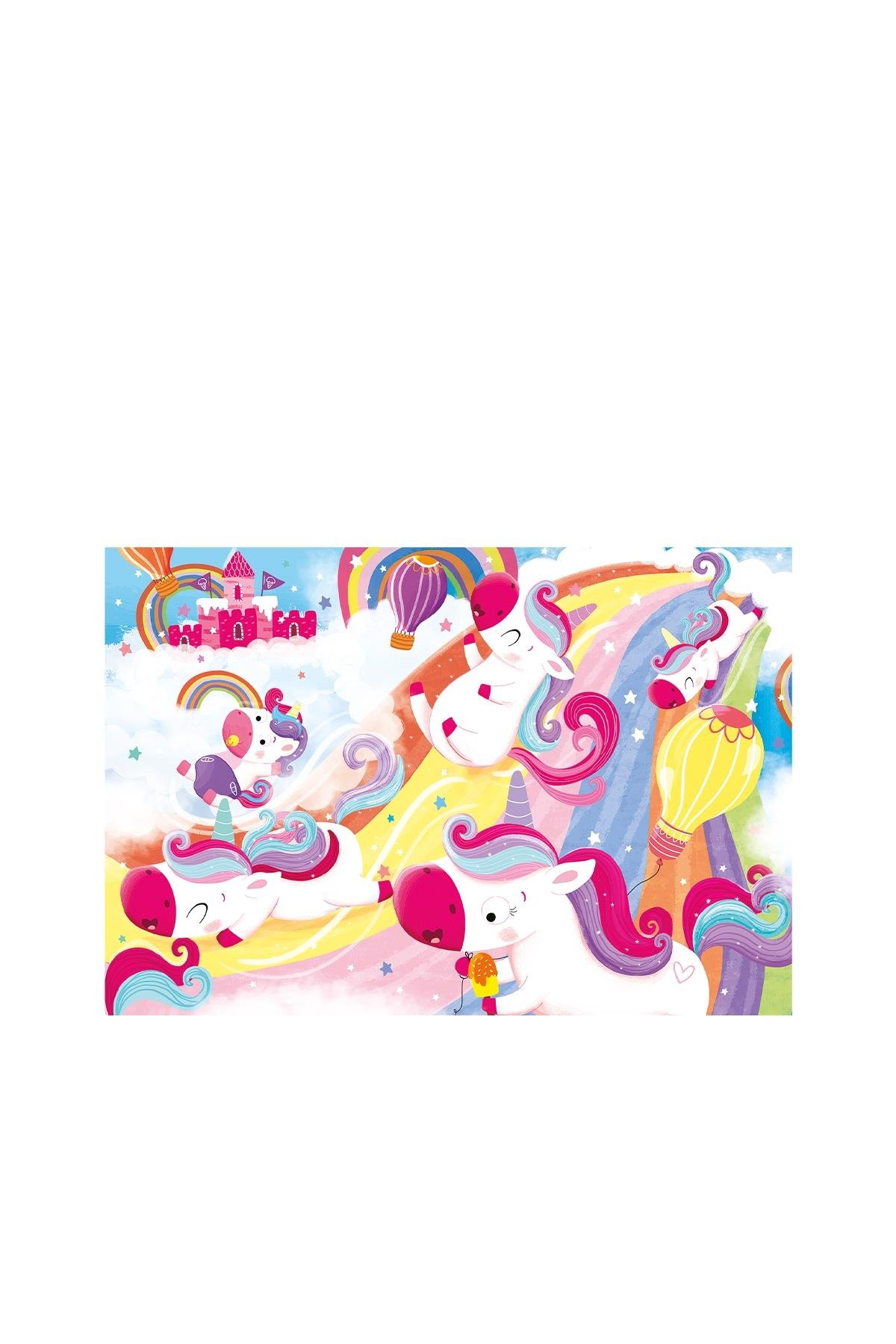 Ludattica /Magico Unicorno - Magic Unicorn - Giant Puzzle Çok Renkli