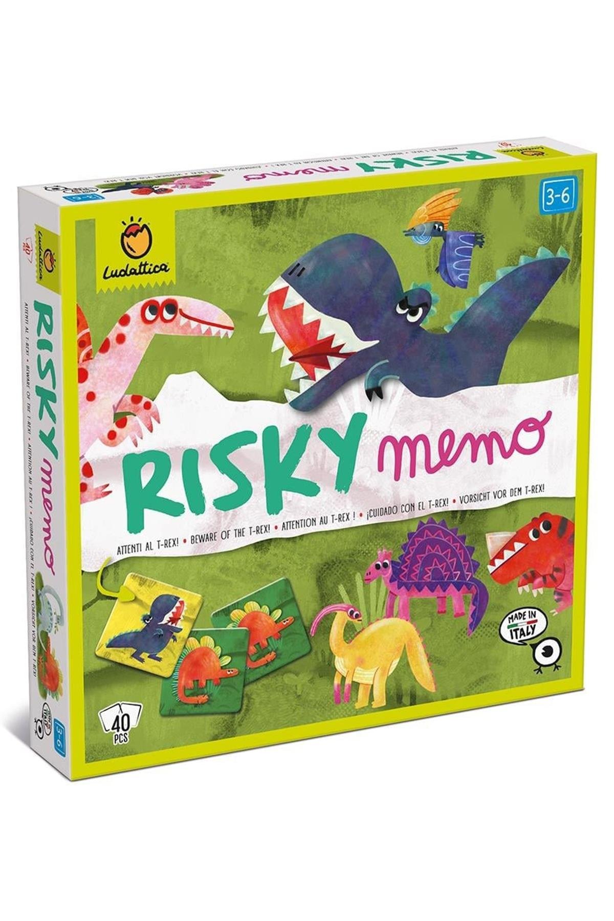 Ludattica / RISKY MEMO - BEWARE OF THE T-REX Çok Renkli