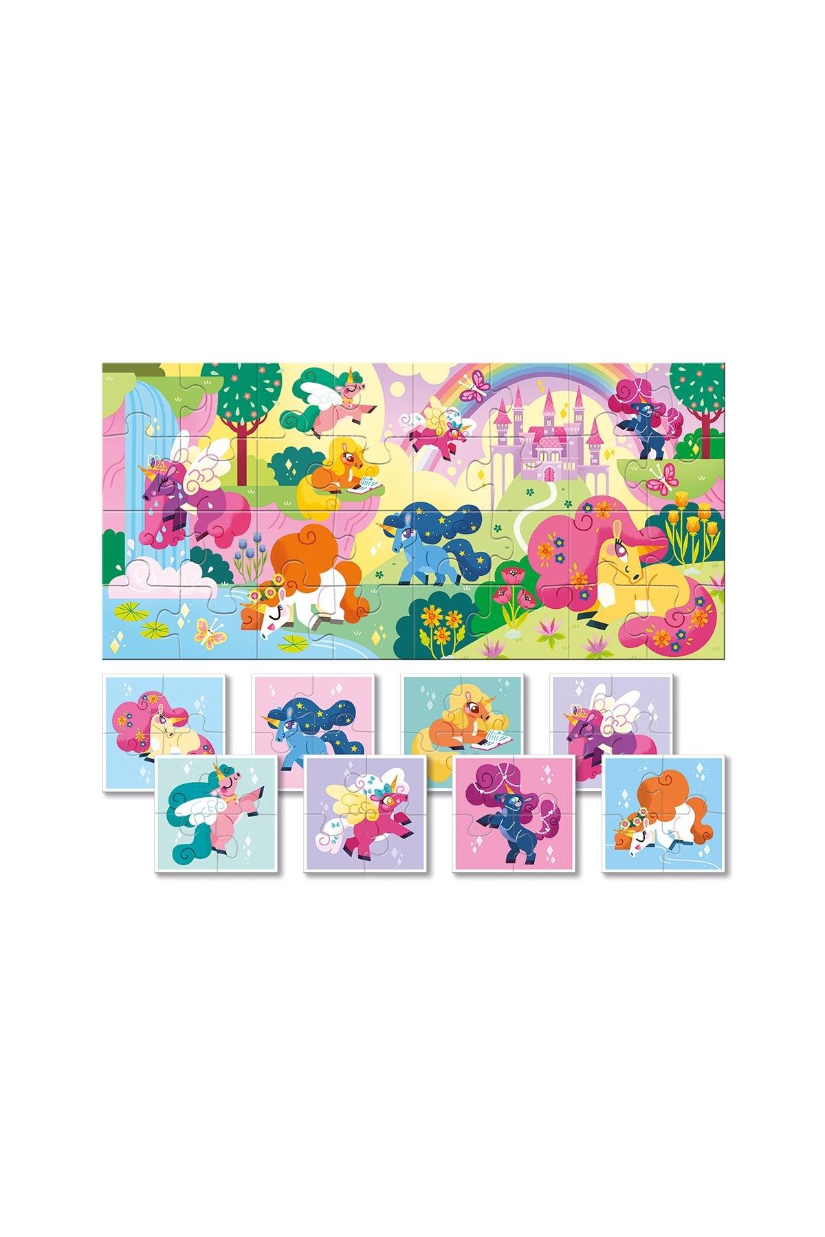 Ludattica /Unicorni - Unicorns - Baby Puzzle Collection Çok Renkli