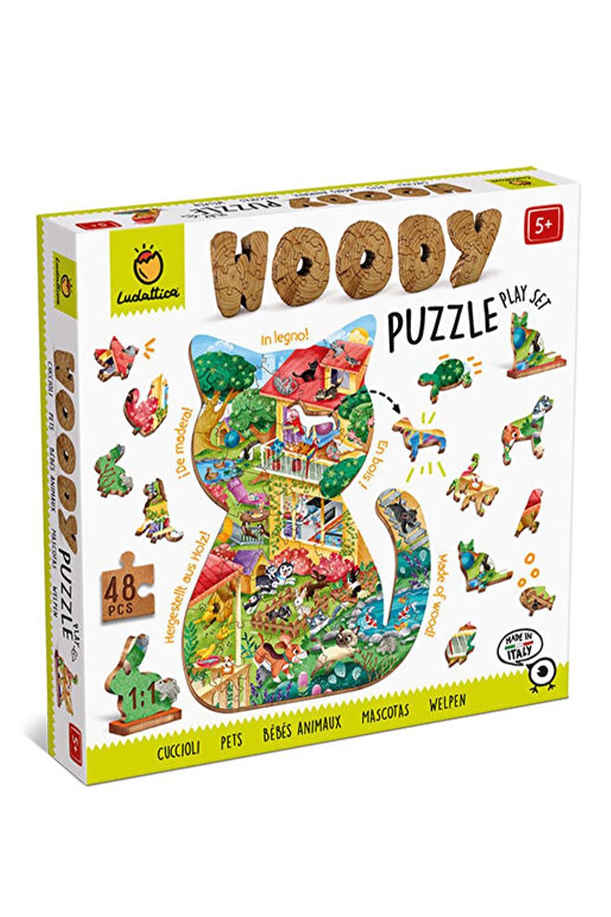 Ludattica / WOODY PUZZLE - PETS Çok Renkli