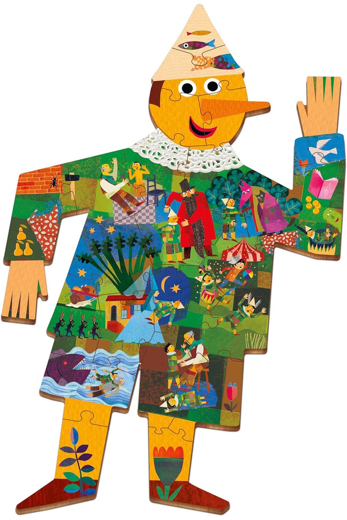 Ludattica / WOODY STORY PUZZLE - PINOCCHIO Çok Renkli