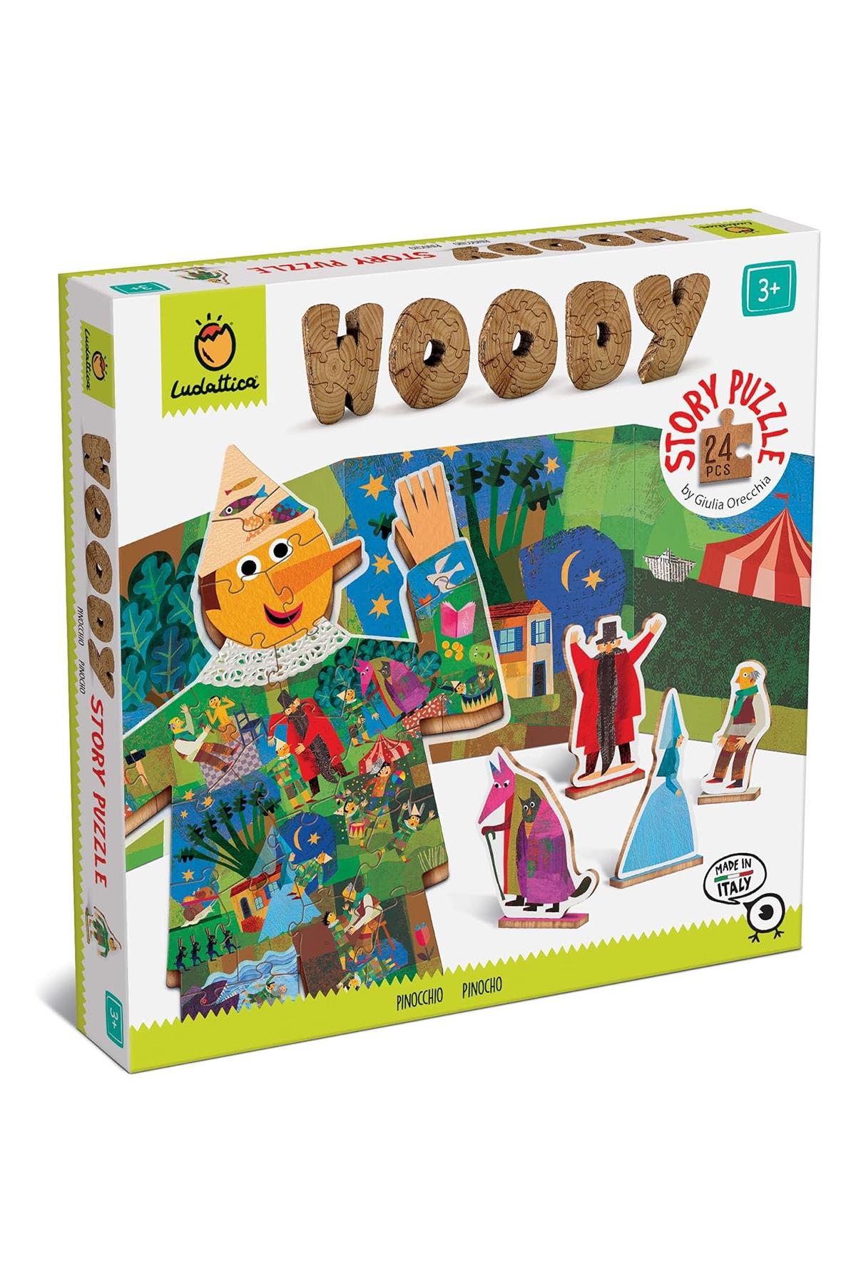Ludattica / WOODY STORY PUZZLE - PINOCCHIO Çok Renkli