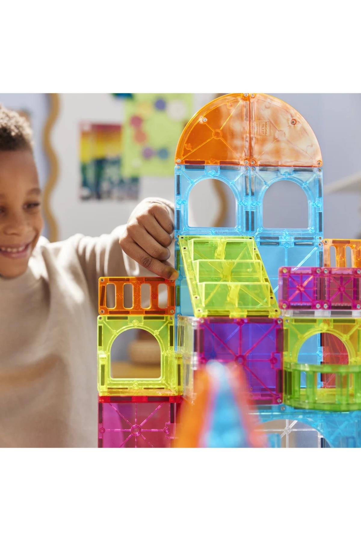 Magna Tiles - City Centre Manyetik Bloklar 110 Parça Çok Renkli