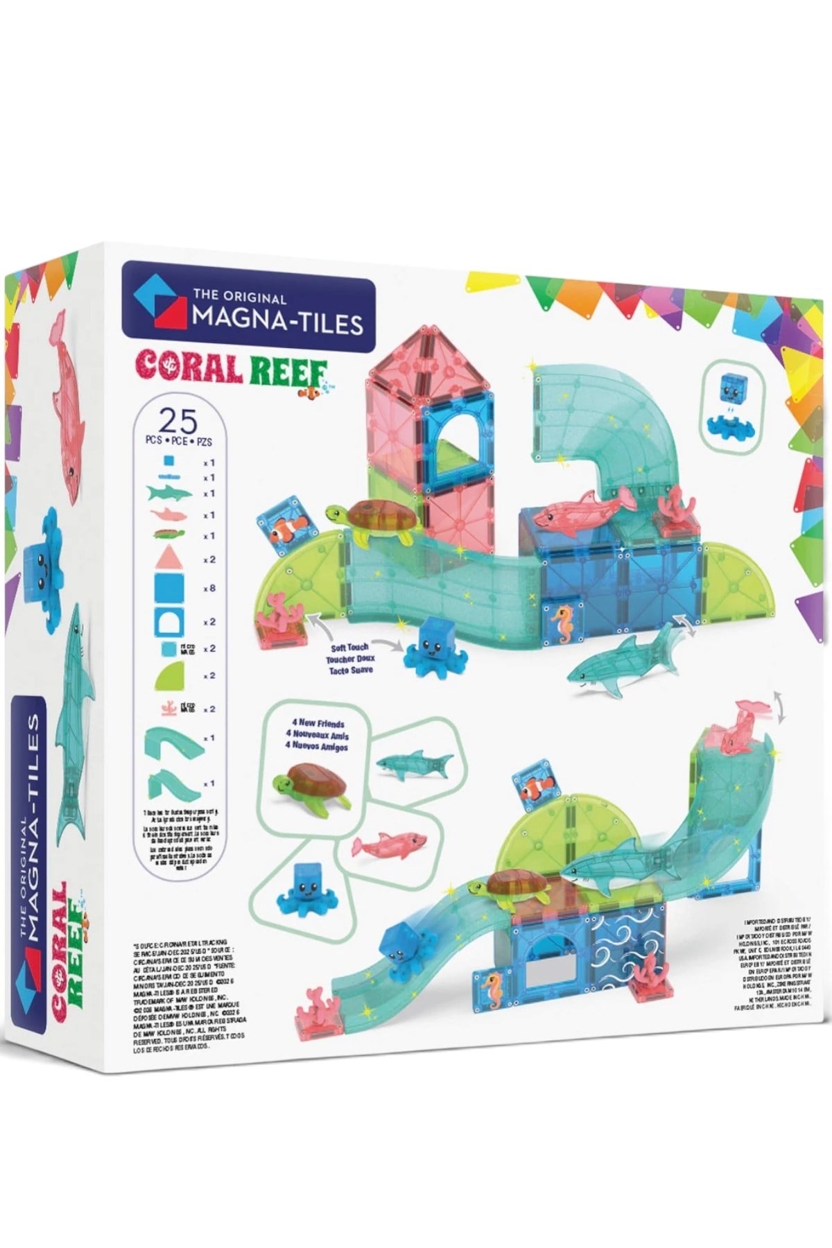 MAGNA-TILES® - Coral Reef Manyetik Bloklar - 25 Parça Çok Renkli