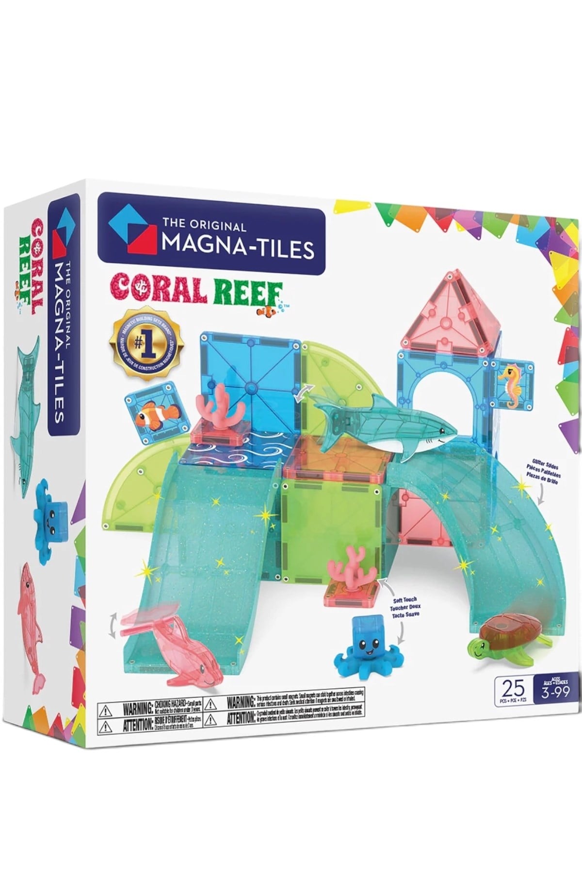 MAGNA-TILES® - Coral Reef Manyetik Bloklar - 25 Parça Çok Renkli