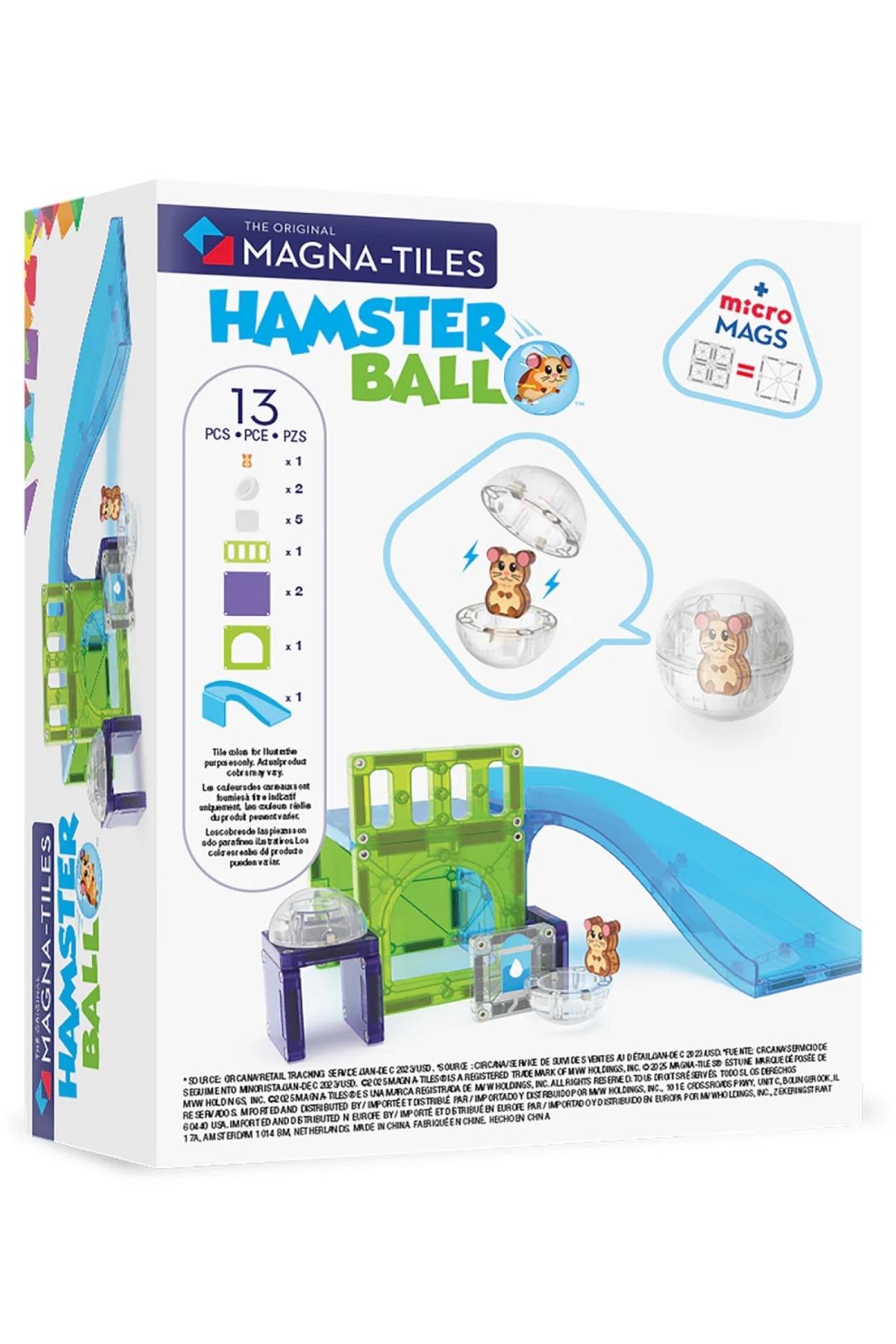 Magna Tiles - Hamster Ball Manyetik Bloklar 13 Parça Çok Renkli