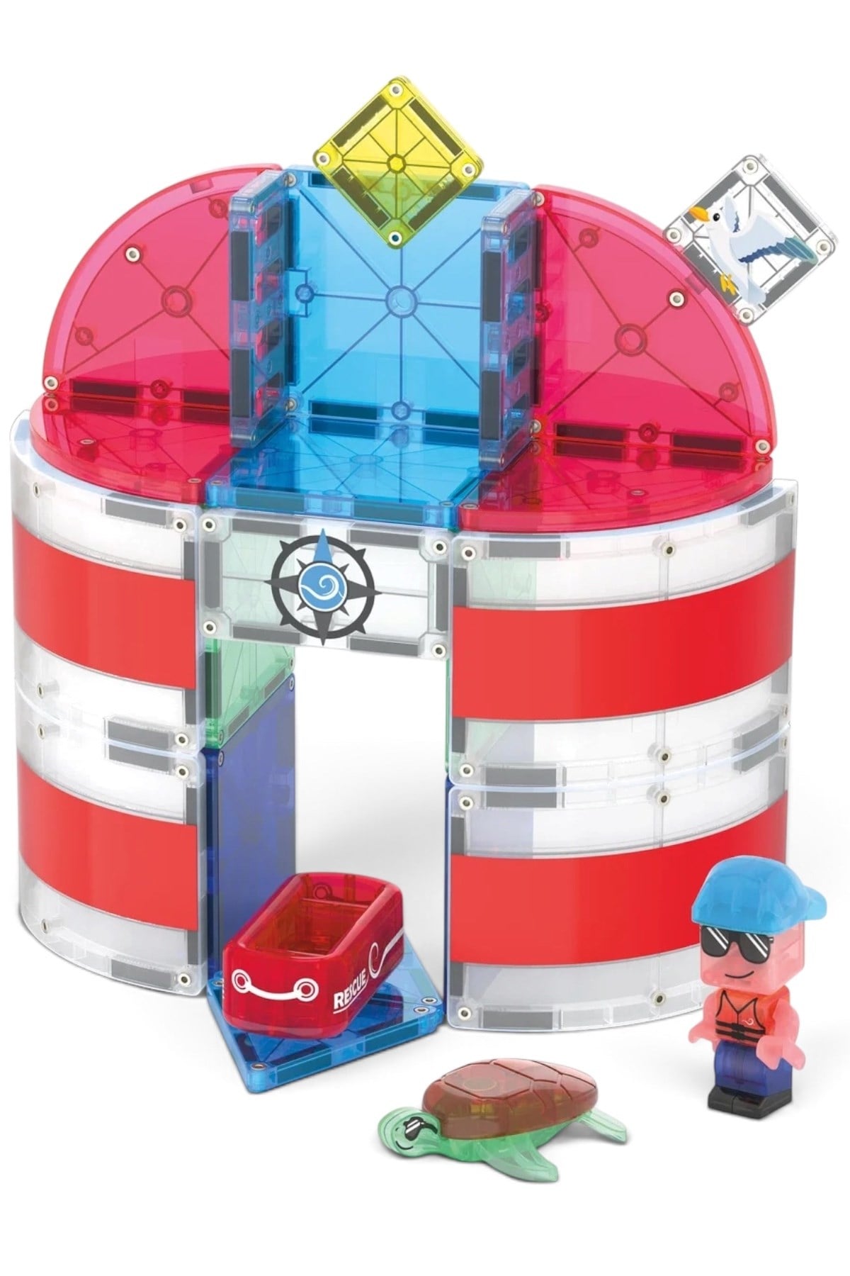 MAGNA-TILES® - Lighthouse Rescue Manyetik Bloklar - 25 Parça Çok Renkli