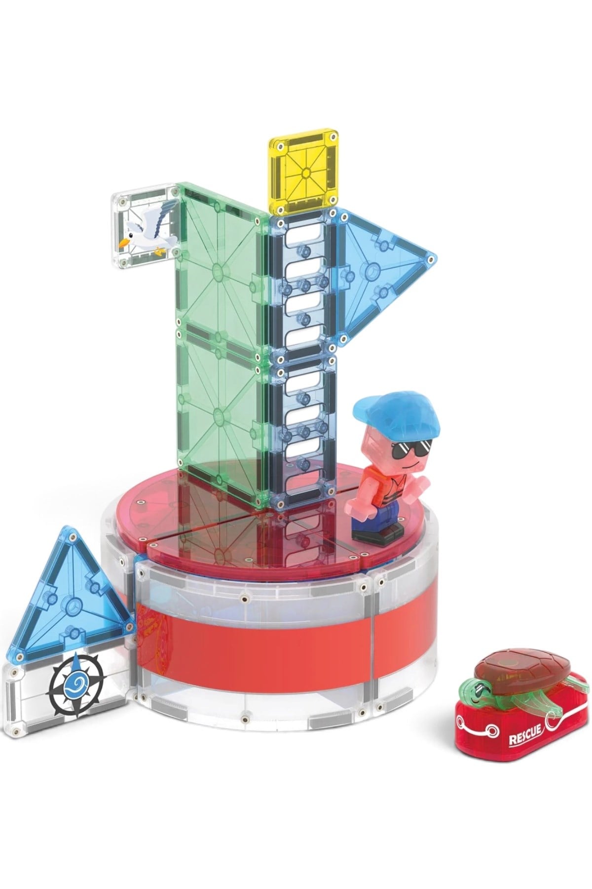 MAGNA-TILES® - Lighthouse Rescue Manyetik Bloklar - 25 Parça Çok Renkli