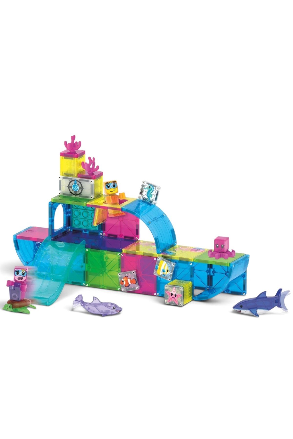 MAGNA-TILES® - Undersea Adventure Manyetik Bloklar - 58 Parça Çok Renkli
