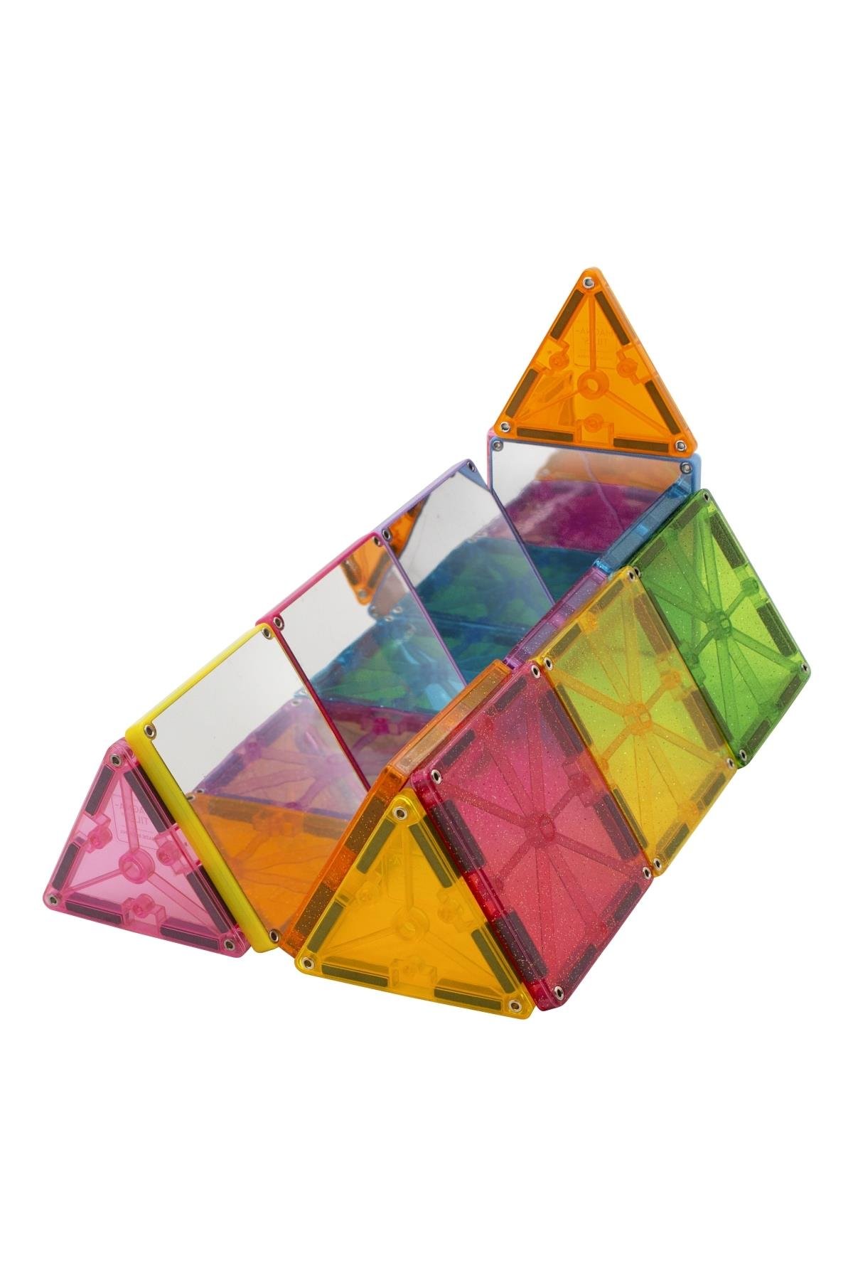 MagnaTiles - Parıltılı & Aynalı - 15 Parça Çok Renkli