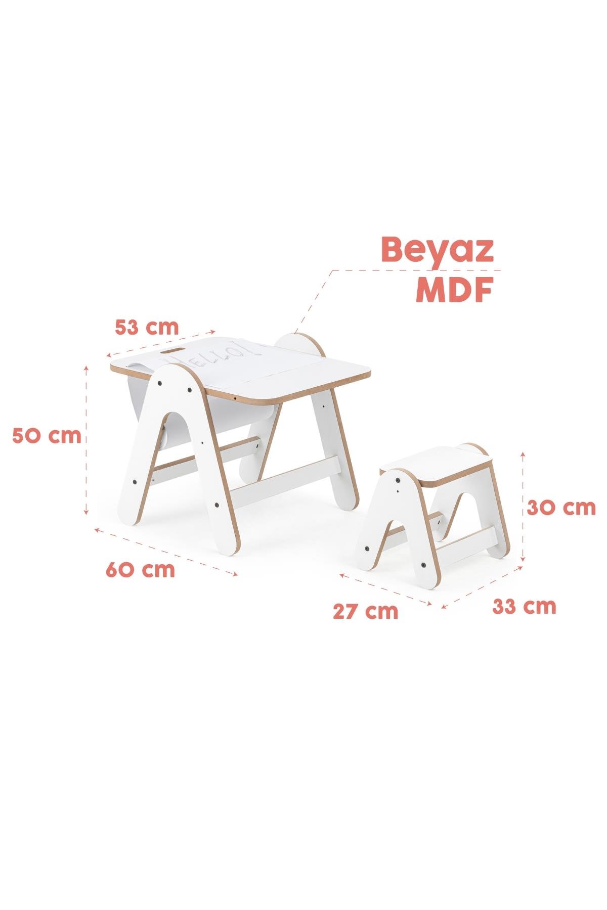 Mamatoyz /01MASSAM MDF WRITING BOARD Renksiz