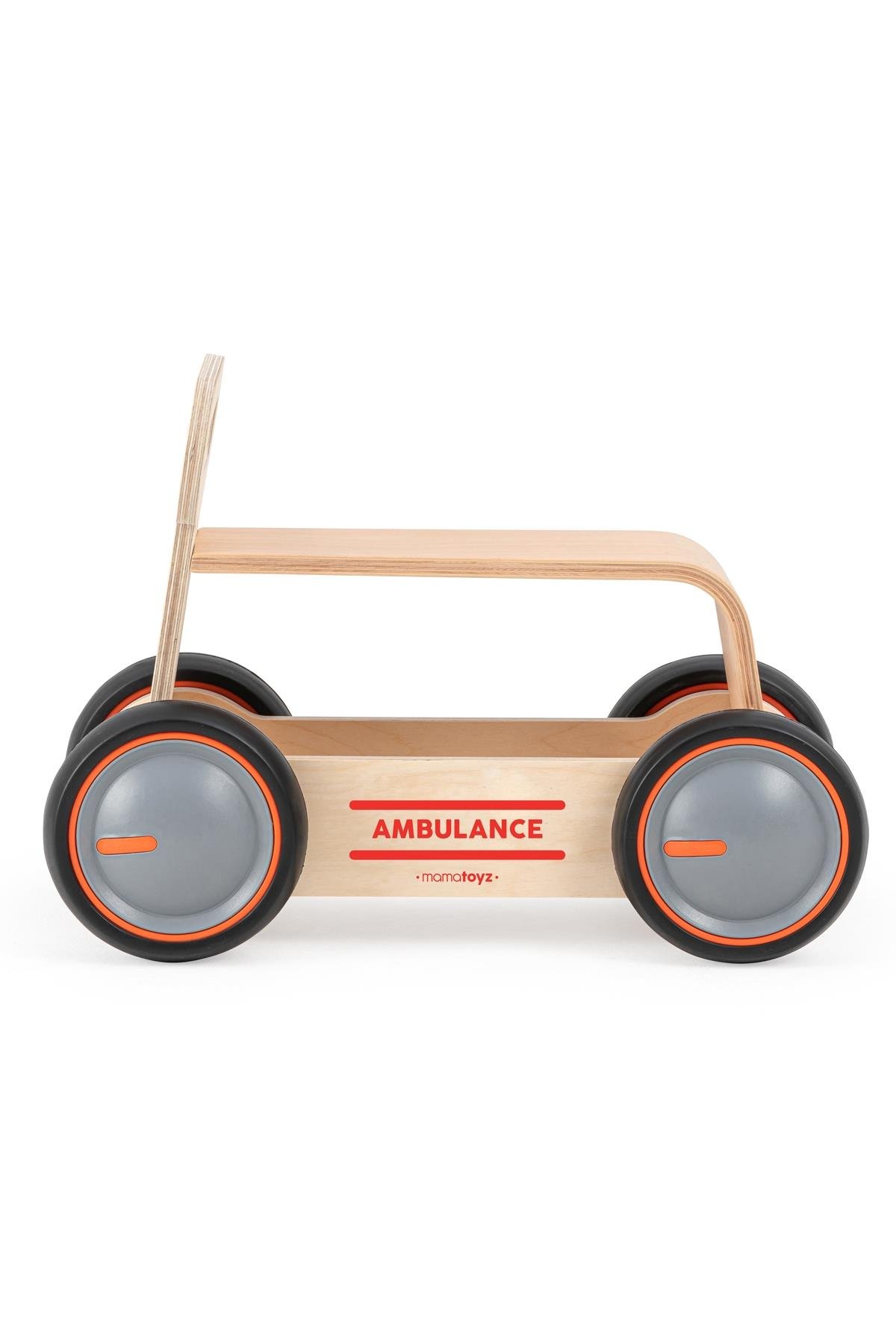 Mamatoyz /03DRİVEME WOOD AMBULANCE WALKER + RIDEON +TOY WAGON Renksiz