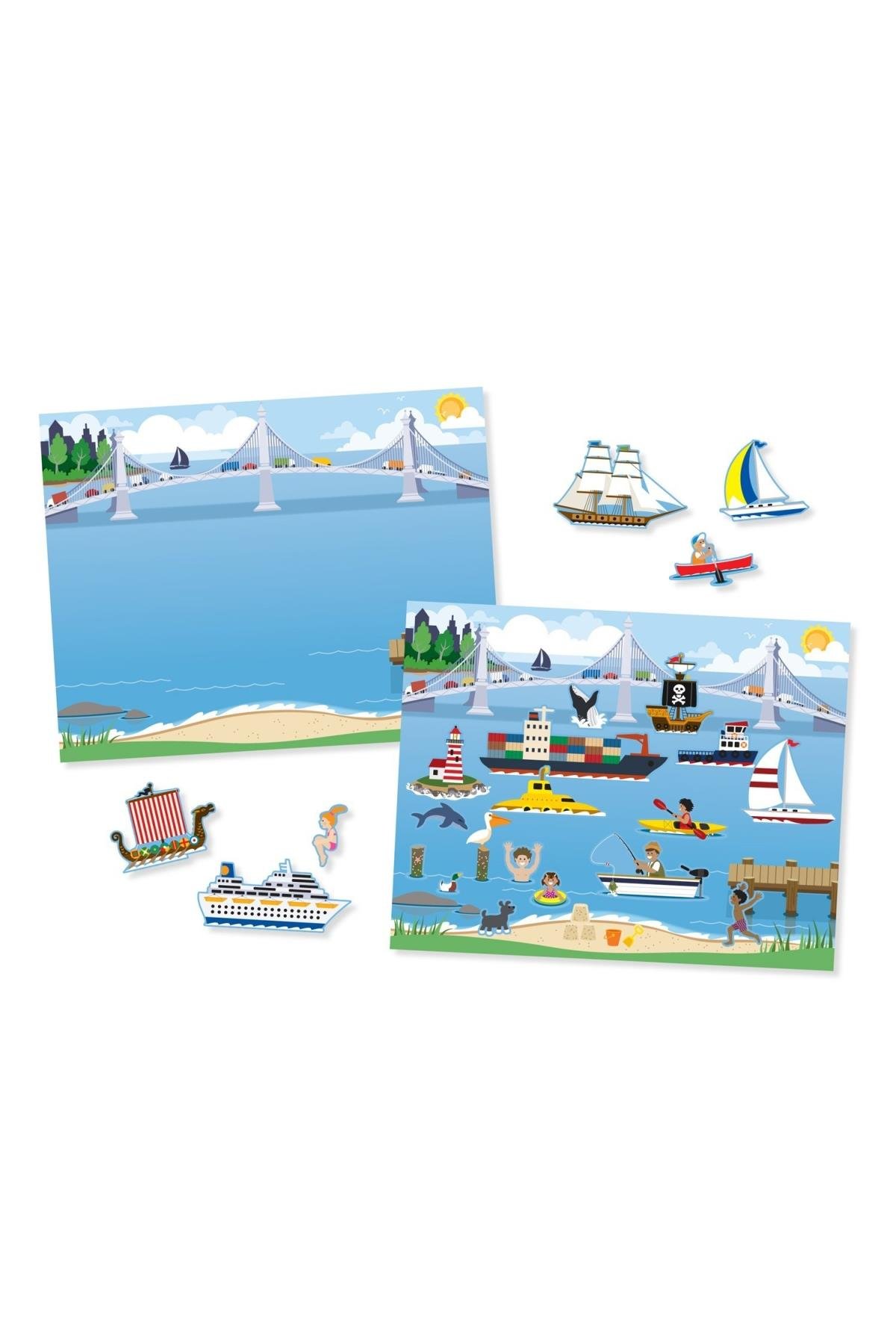 Melissa&Doug / Tak Çıkar Çıkartma Kitabı - Araçlar Çok Renkli