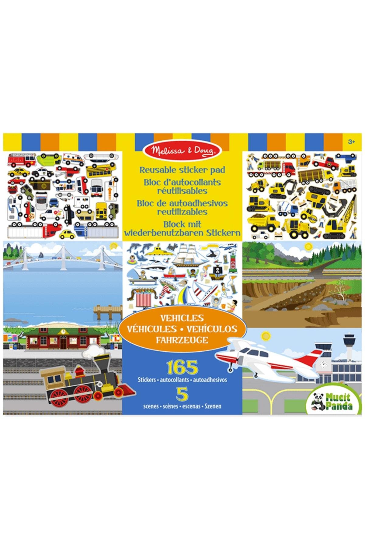Melissa&Doug / Tak Çıkar Çıkartma Kitabı - Araçlar Çok Renkli