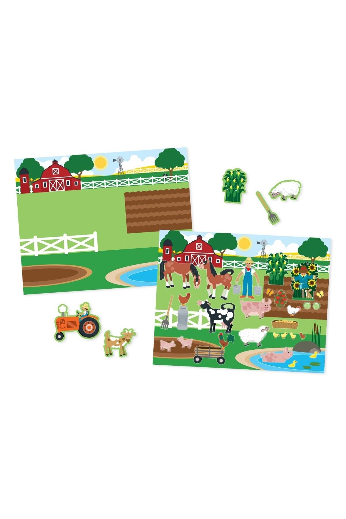 Melissa&Doug / Tak Çıkar Çıkartma Kitabı - Hayvanlar Çok Renkli