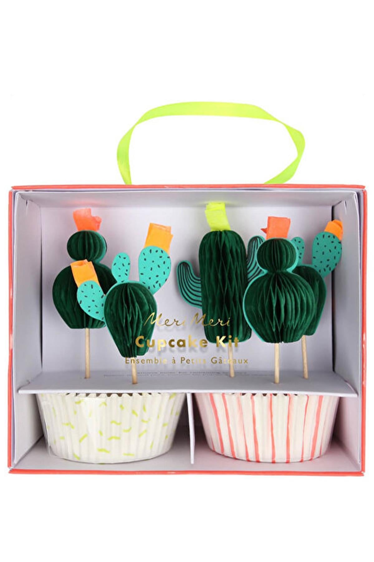 Meri Meri - Cactus Cupcake Kit - Kaktüs Cupcake Kit Çok Renkli