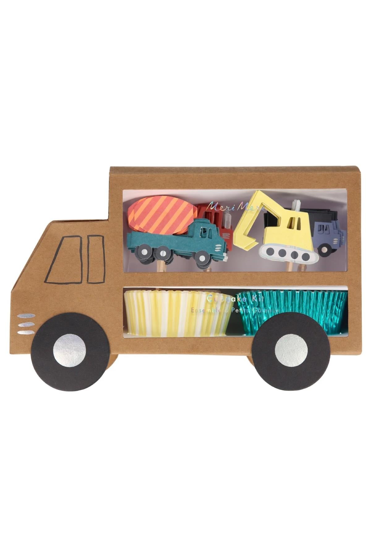 Meri Meri - Construction Cupcake Kit - İnşaat Cupcake Kit Çok Renkli