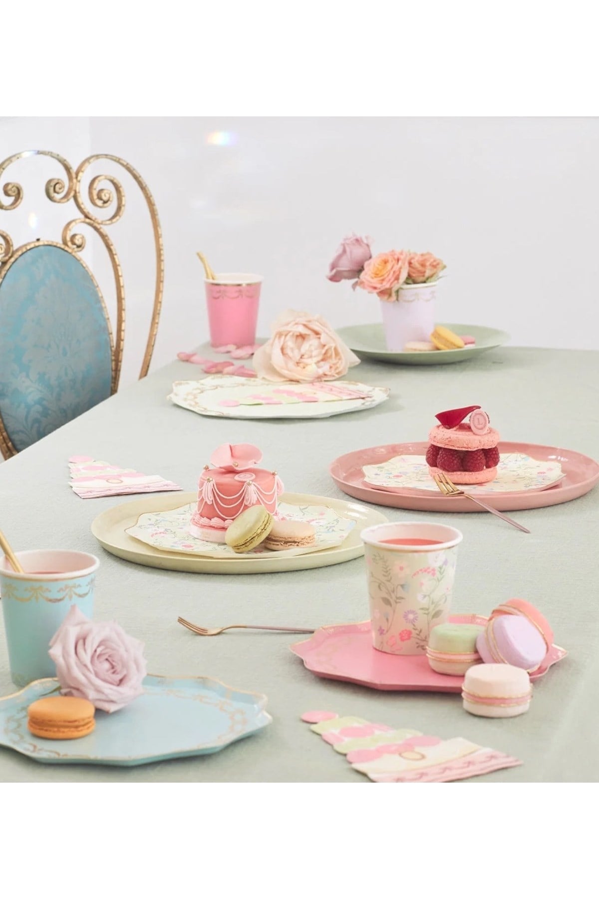 Meri Meri - Ladurée Paris Dinner Plates - Ladurée Paris Tabaklar - L - 8'li Çok Renkli