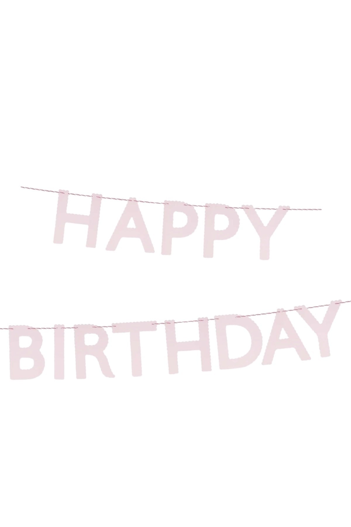 Meri Meri - Pembe Happy Birthday Asılan Süs Çok Renkli