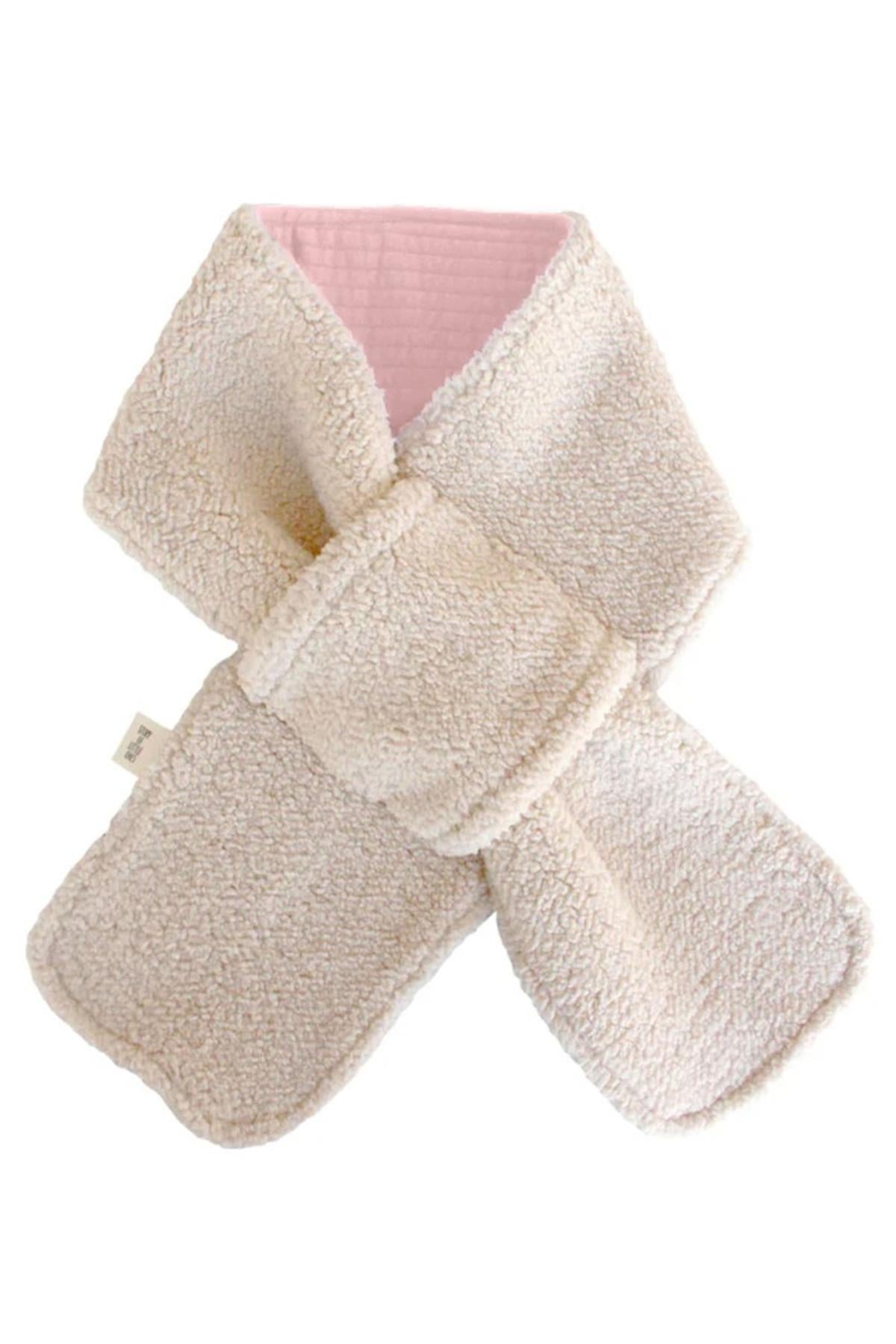Miela Kids / Çift taraflı Kapitone Atkı (Peluş Astarlı) Somon
