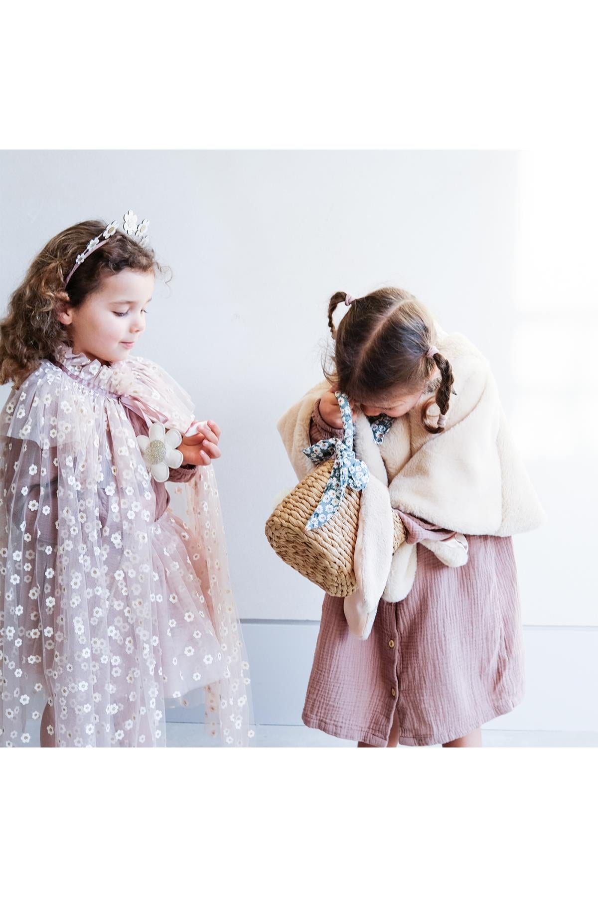 Mimi & Lula Easter Hasır Sepet Çanta - Daisy Çok Renkli
