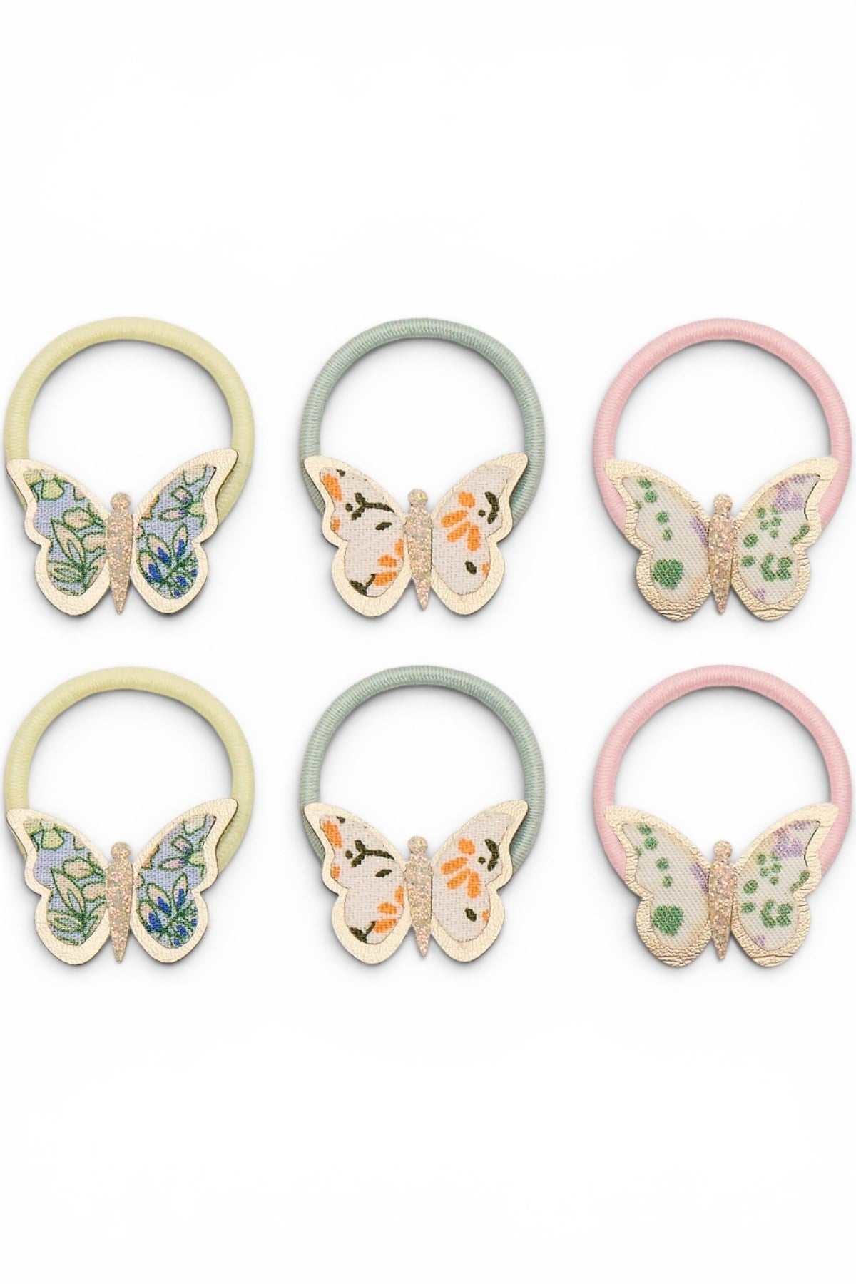 Mimi & Lula Floral Butterfly Mini 6'lı Lastik Toka Çok Renkli