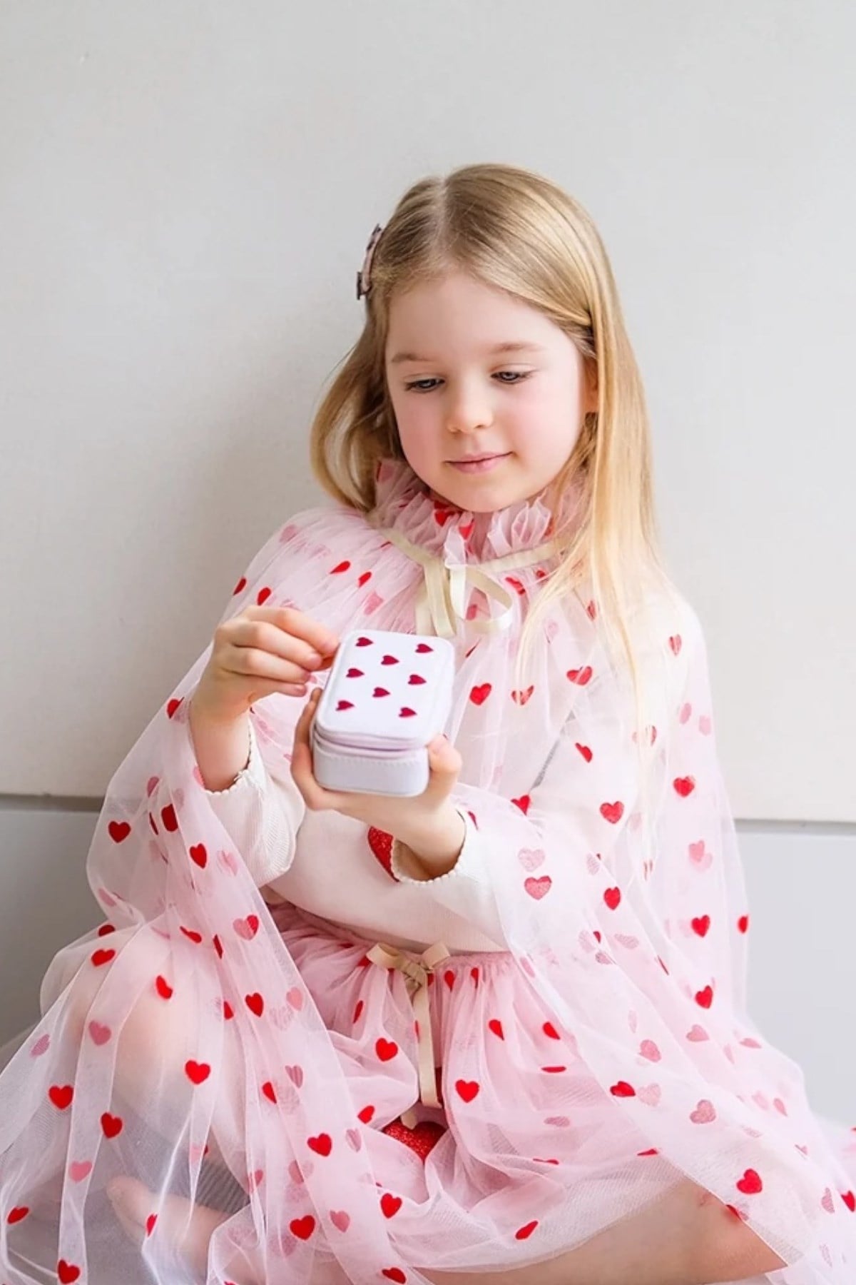Mimi & Lula Heart Print Pelerin Çok Renkli