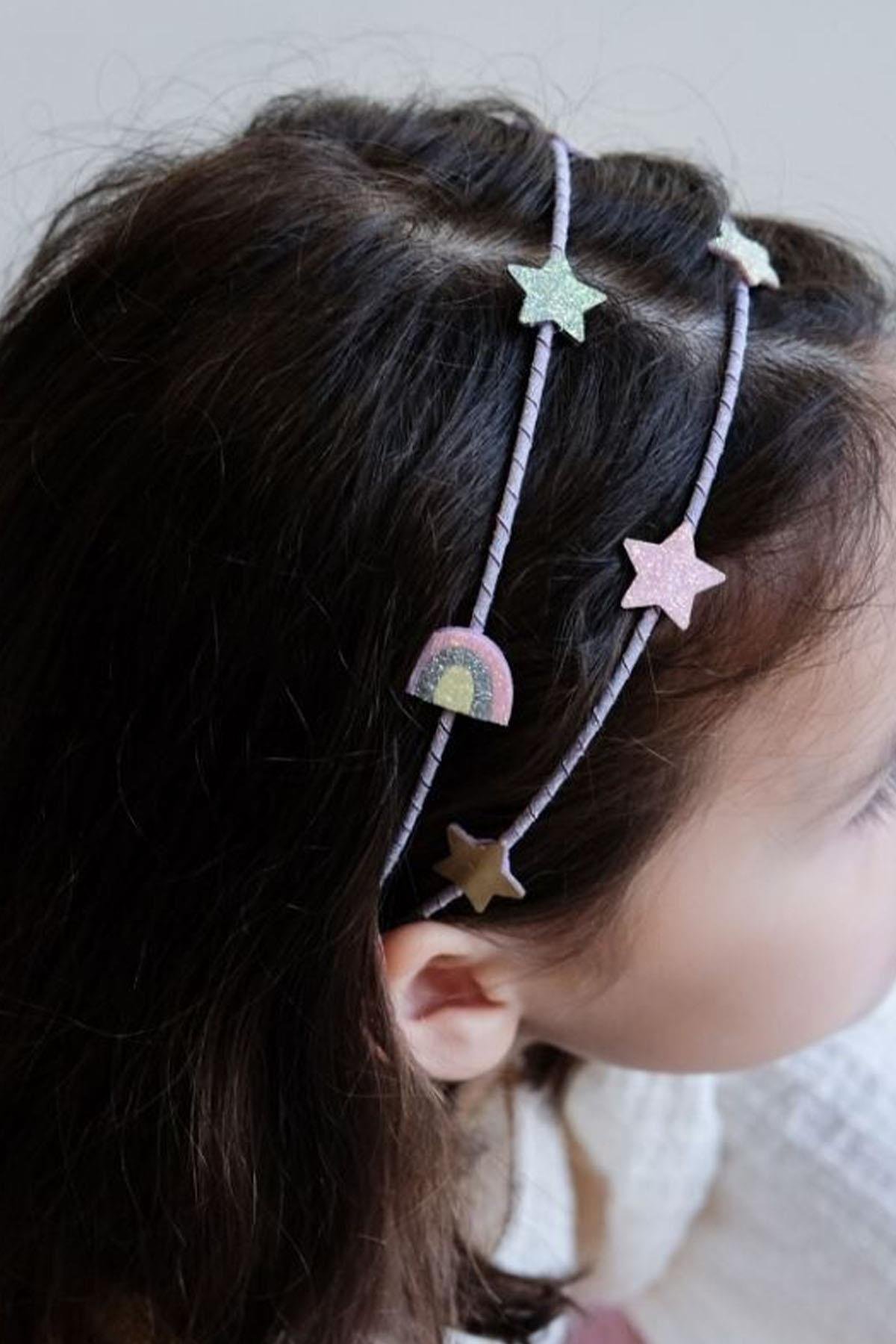 Mimi & Lula Rainbow & Star Double Alice Taç Çok Renkli
