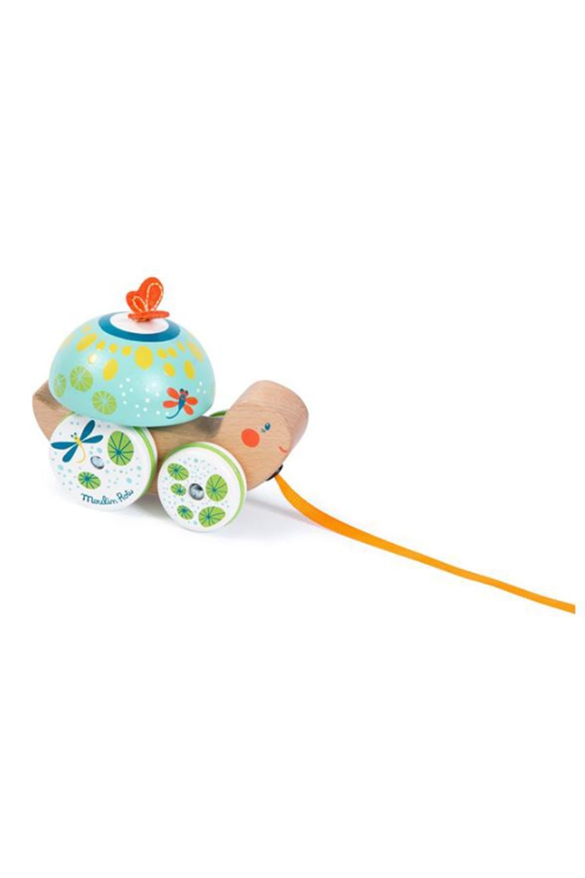Moulin Roty / Ahşap Çek Çek Kaplumbağa Çok Renkli