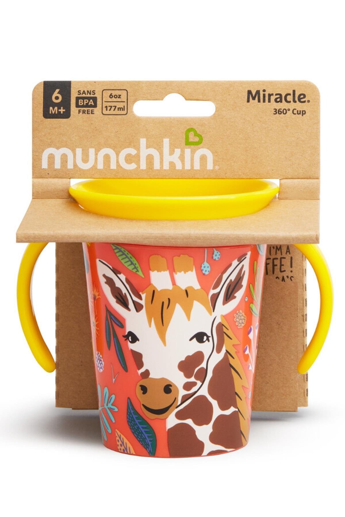 Munchkin Mucize  360°  Wildlove Alıştırma Bardağı  6ay+ Zürafa