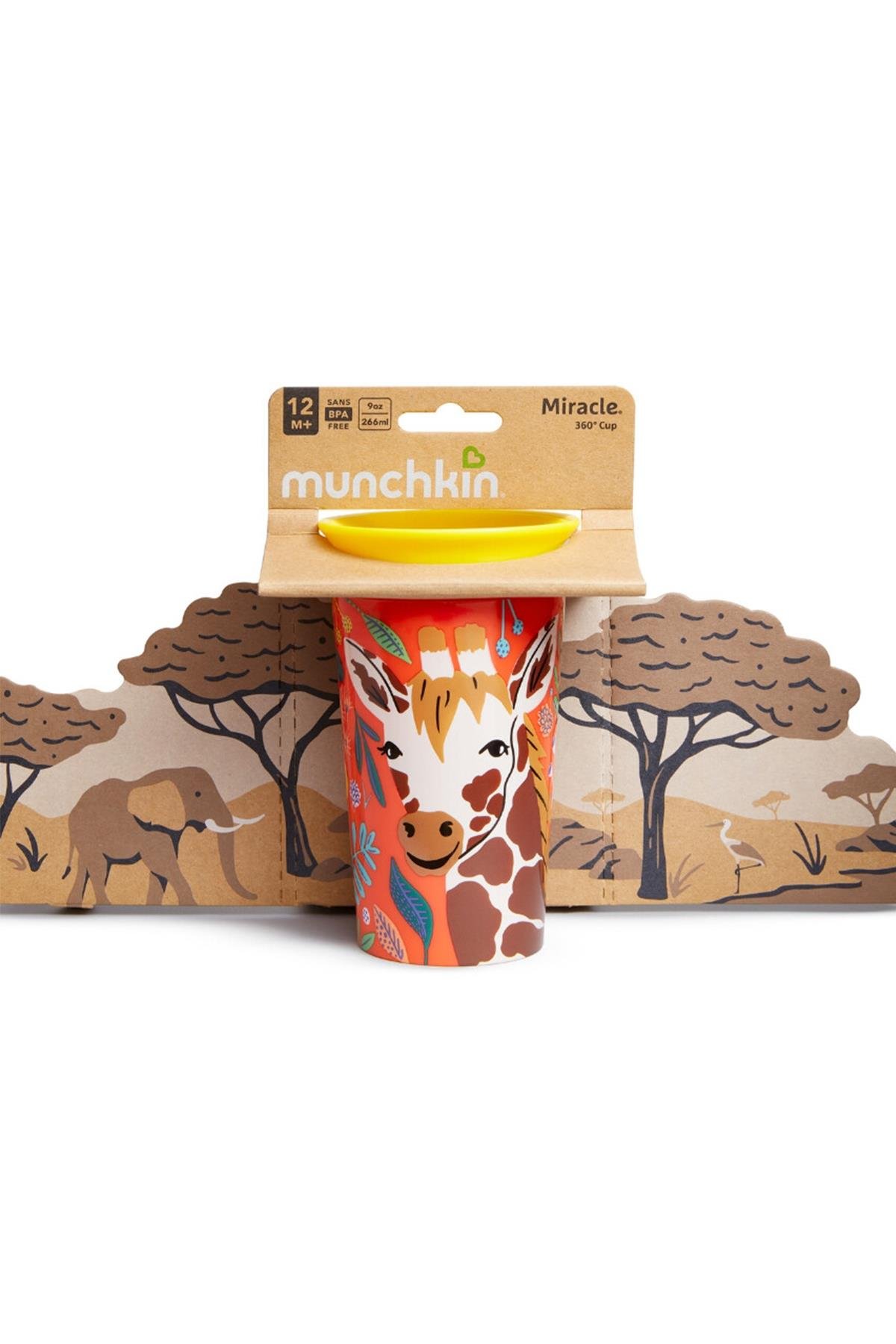 Munchkin Mucize  360°  Wildlove Alıştırma Bardağı  12ay+ Zürafa