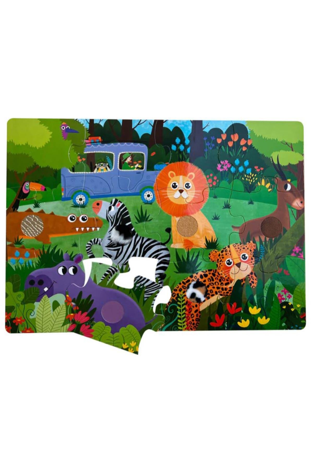 Neo Bebek / Tactile Puzzle - Safari (Dokun Hisset Yapboz) Çok Renkli