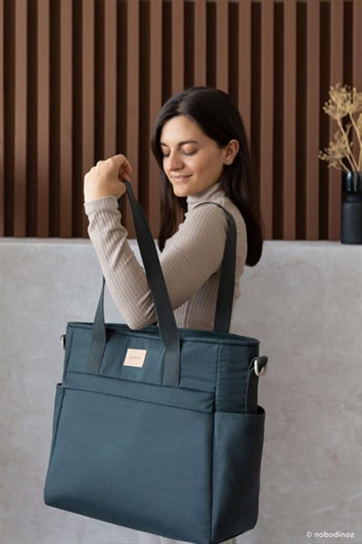 Nobodinoz / Baby On the Go Su Geçirmez Anne Çantası Mavi