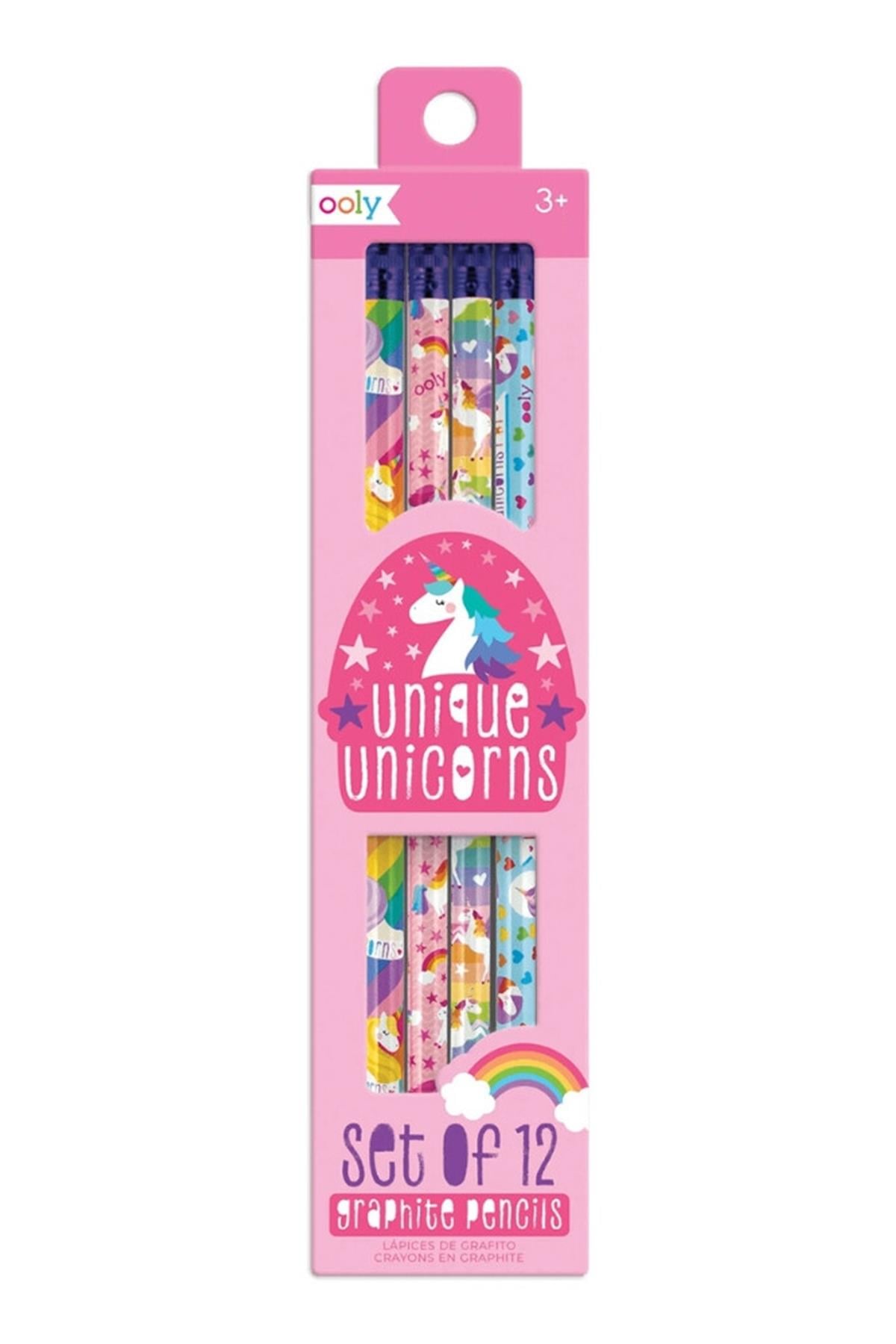 Ooly 12'li Silgili Kurşun Kalem - Unique Unicorns Çok Renkli