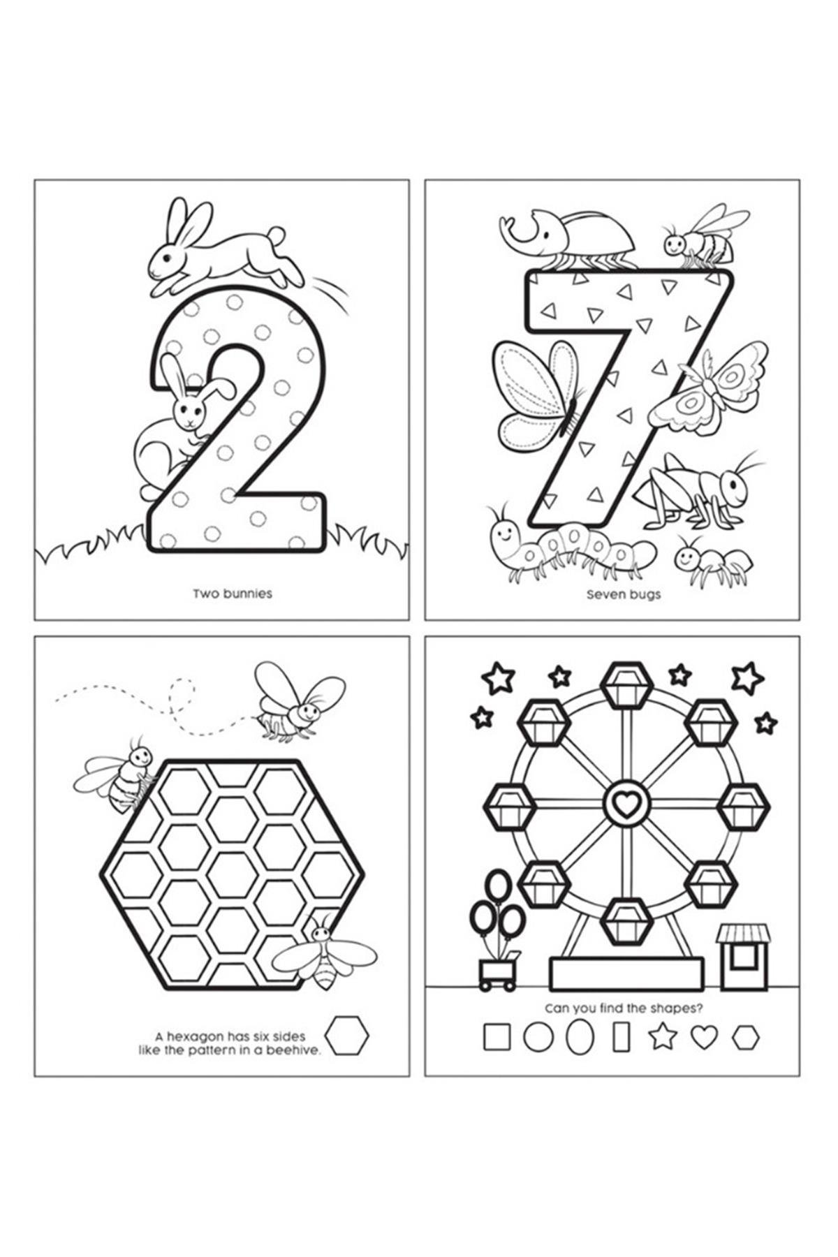Ooly Boyama Kitabı - 123 Shapes & Numbers Çok Renkli