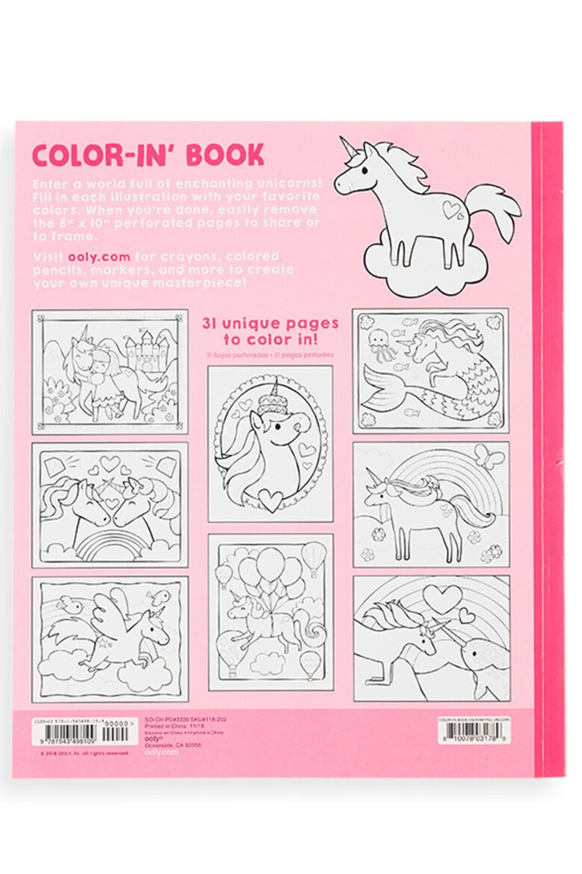 Ooly Boyama Kitabı - Enchanting Unicorns Çok Renkli
