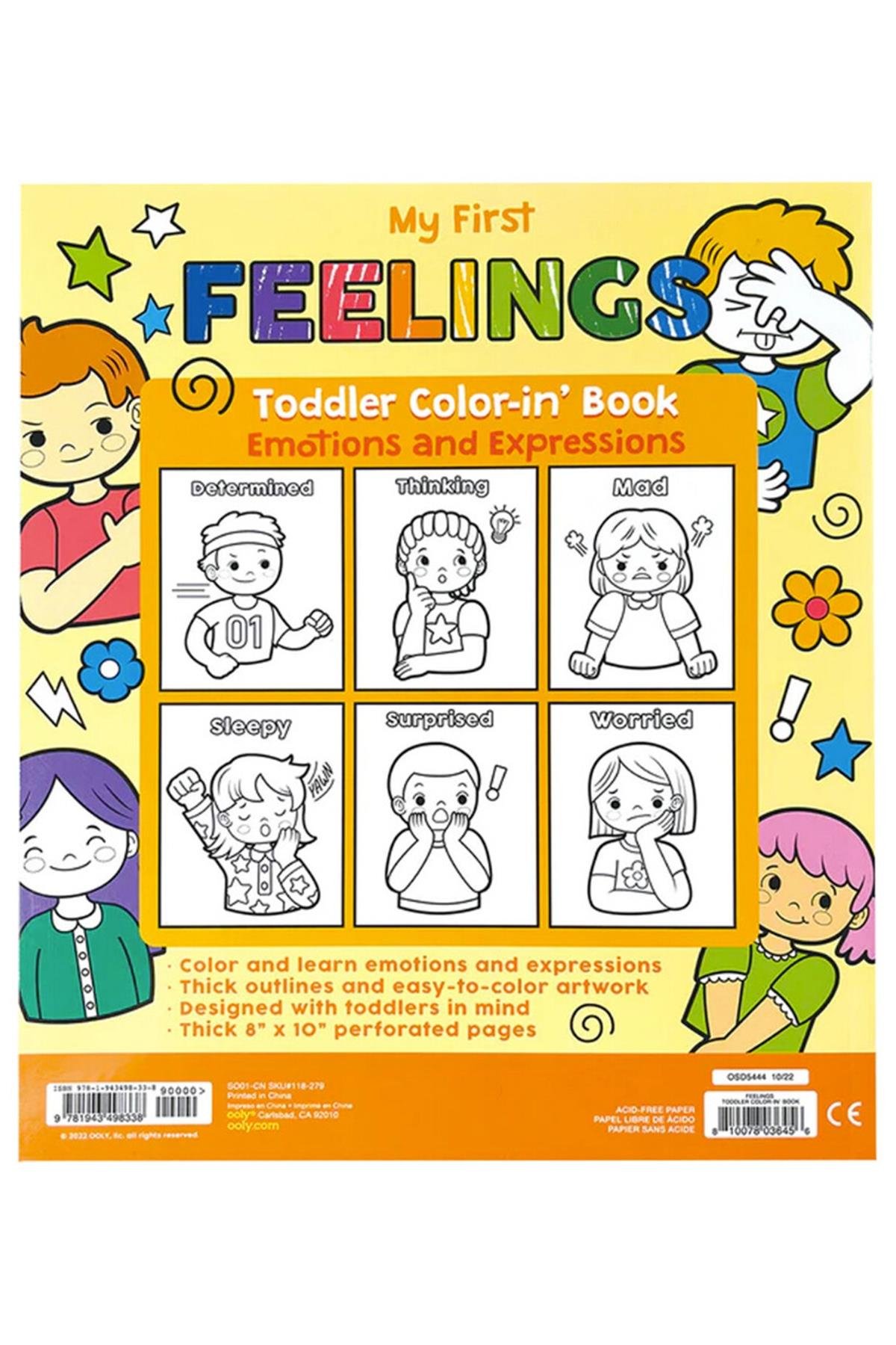 Ooly Boyama Kitabı - My First Feelings Çok Renkli
