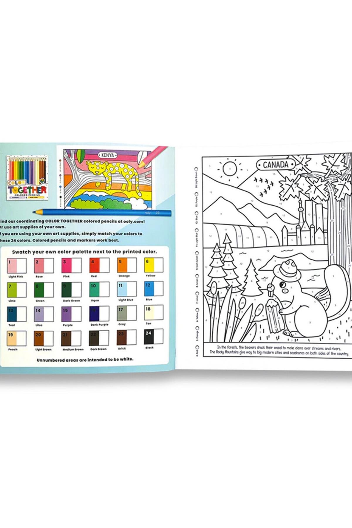 Ooly Color By Numbers Sayılarla Boyama Kitabı - Wonderful World Çok Renkli